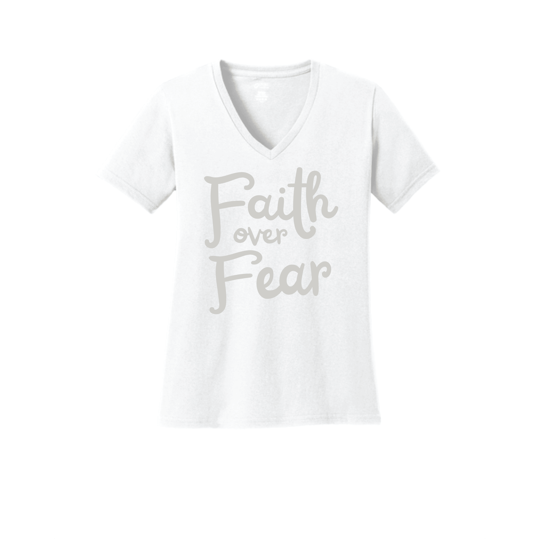 Faith Over Fear Women's V - Neck Tee - Our True God