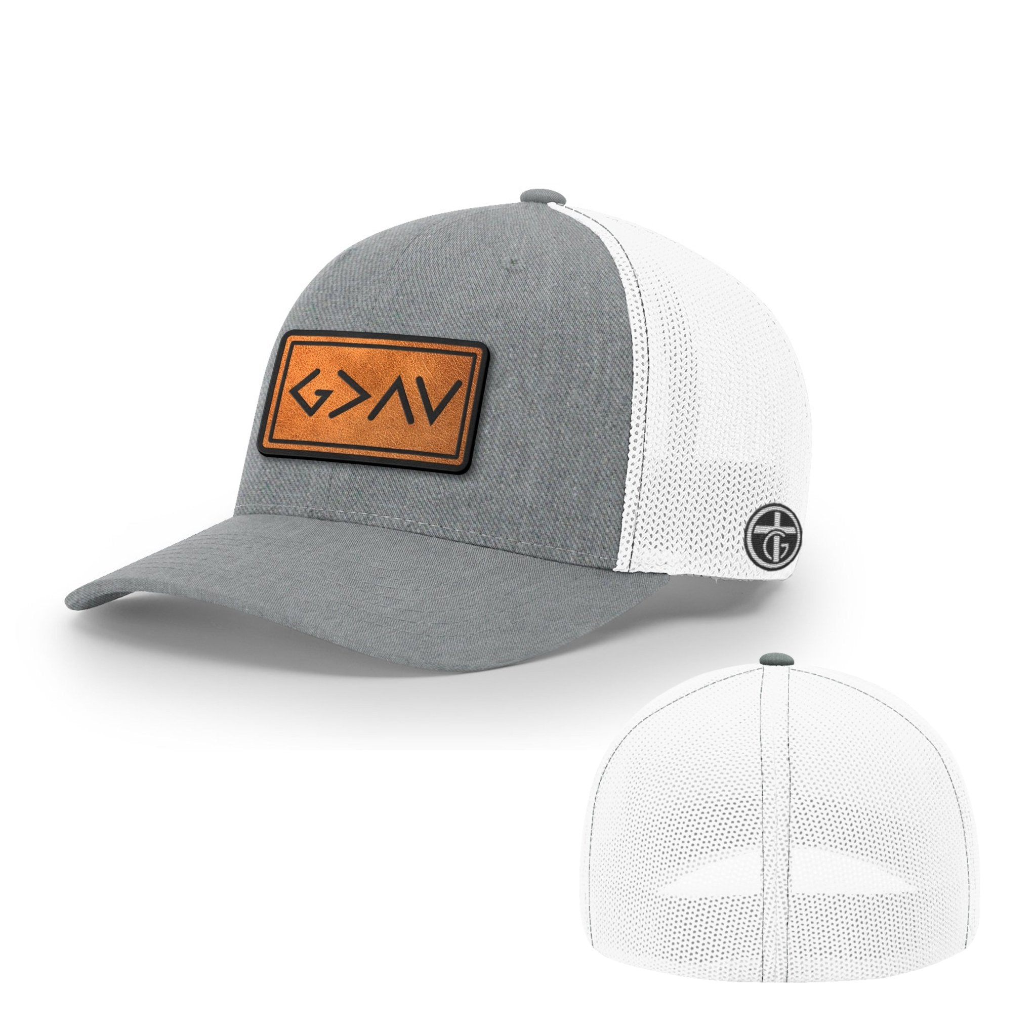 God is Greater Than High and Lows Leather Patch Hats - Our True God