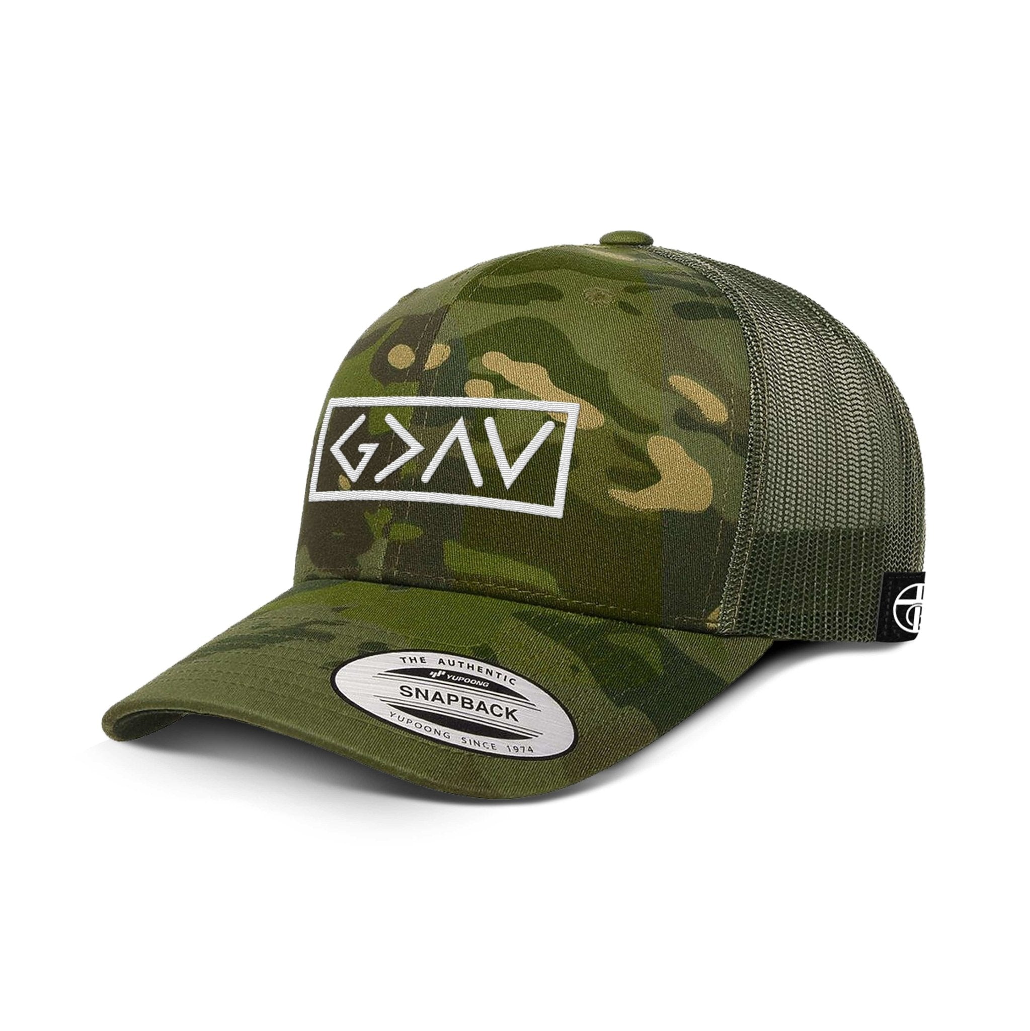 God is Greater Than the Highs and Lows Camo Hats - Our True God