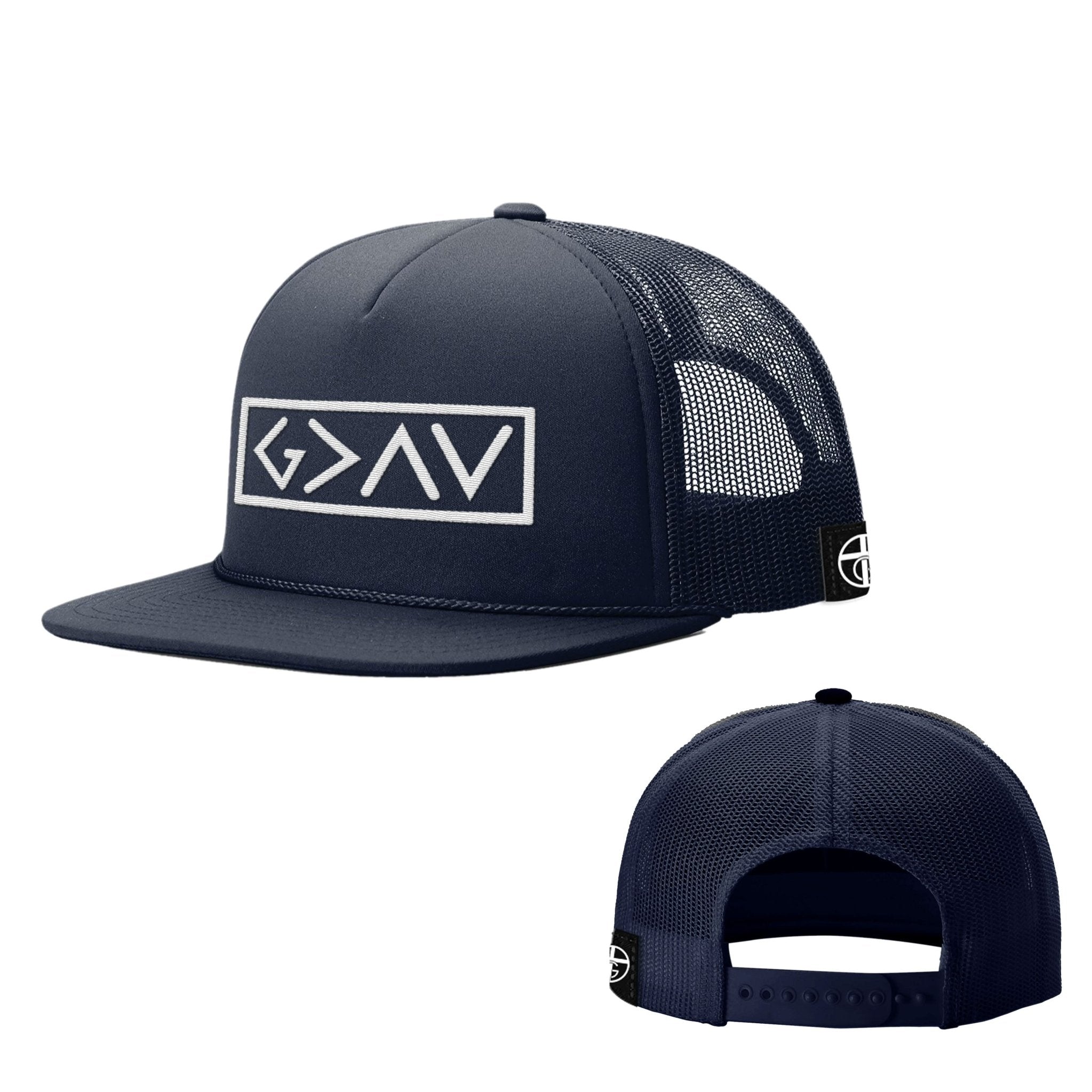 God is Greater Than the Highs and Lows Foam Trucker Hats - Our True God