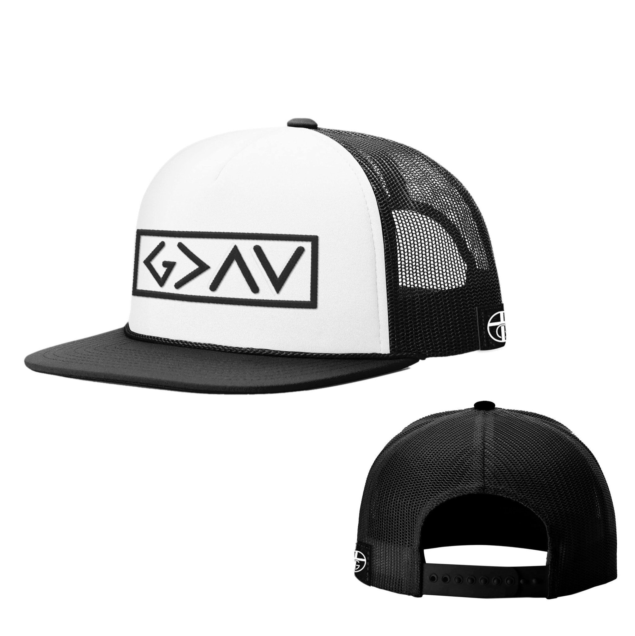 God is Greater Than the Highs and Lows Foam Trucker Hats - Our True God