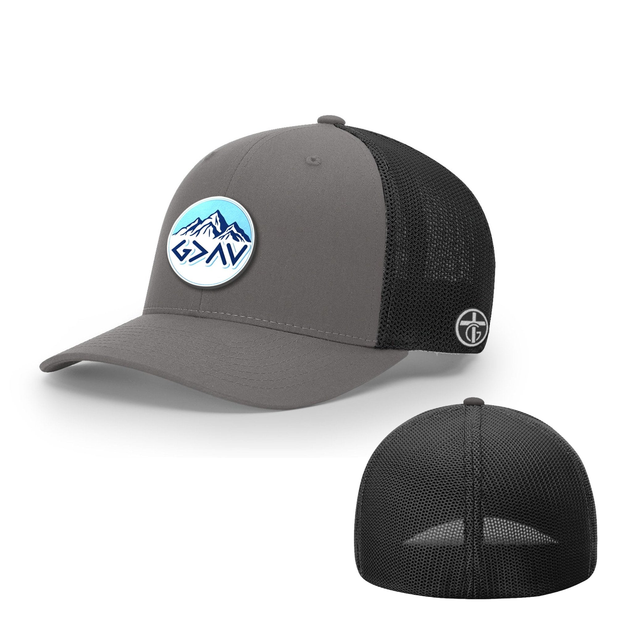 God Is Greater Than The Highs And Lows Mountain Circle Patch Hats - Our True God