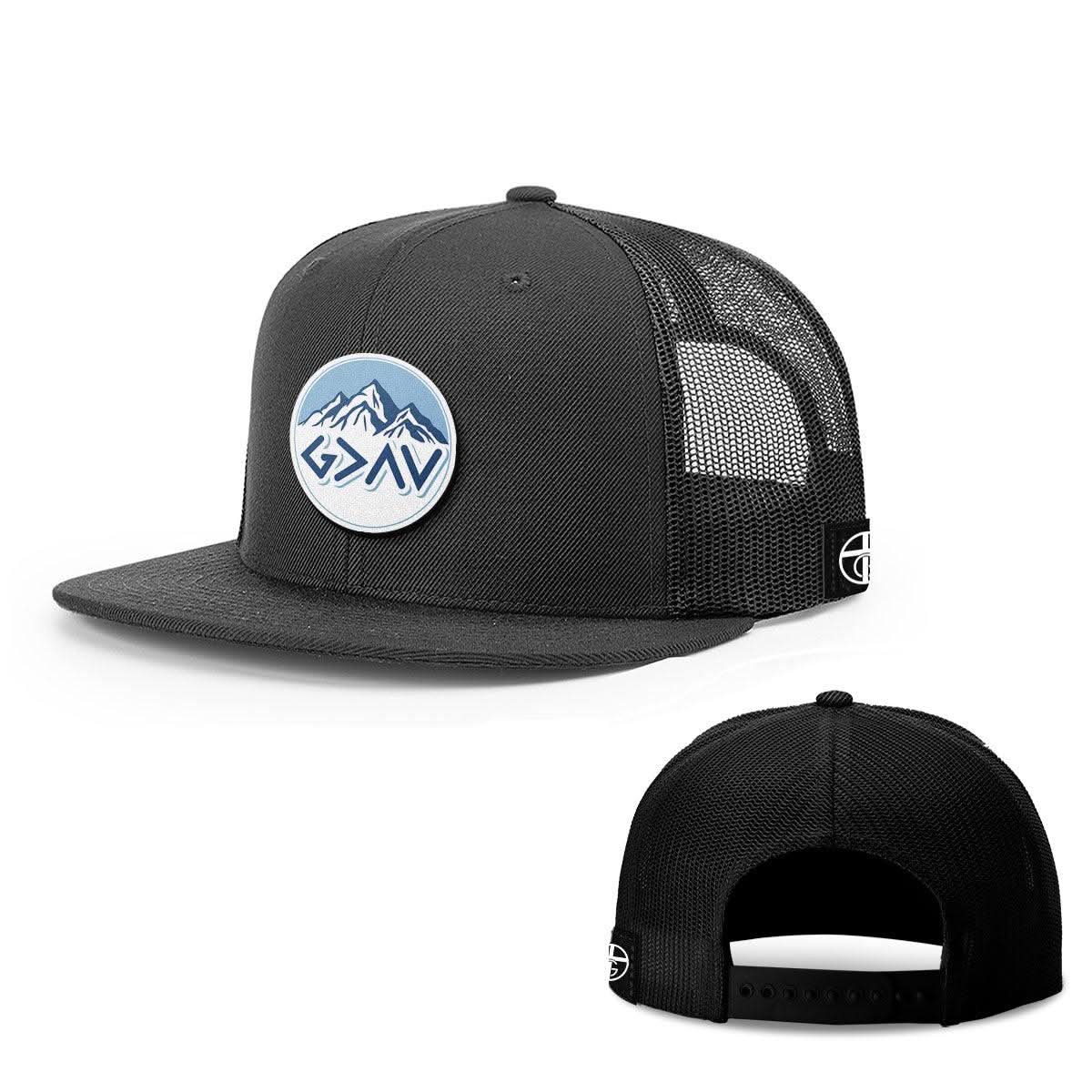 God Is Greater Than The Highs And Lows Mountain Circle Patch Hats - Our True God
