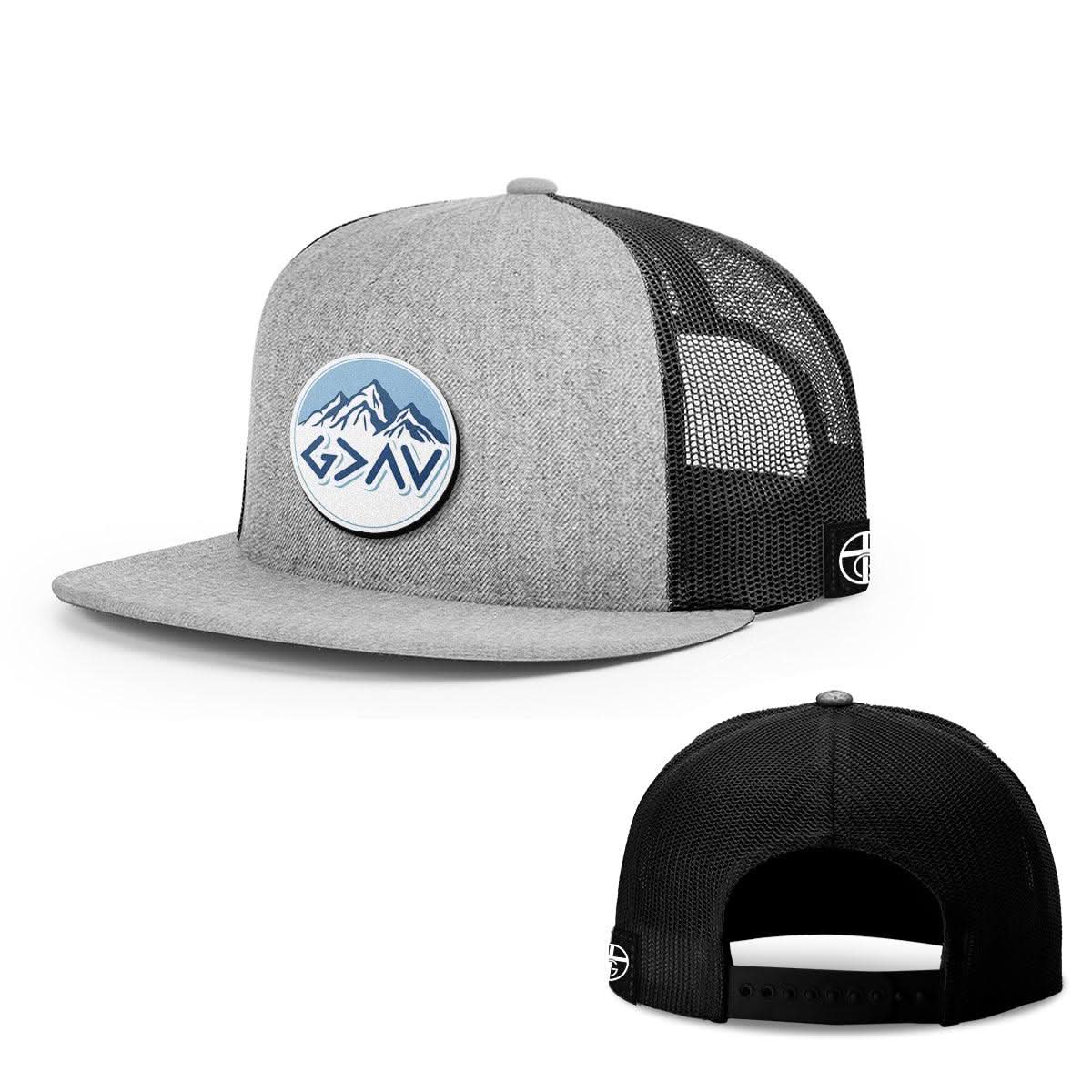 God Is Greater Than The Highs And Lows Mountain Circle Patch Hats - Our True God