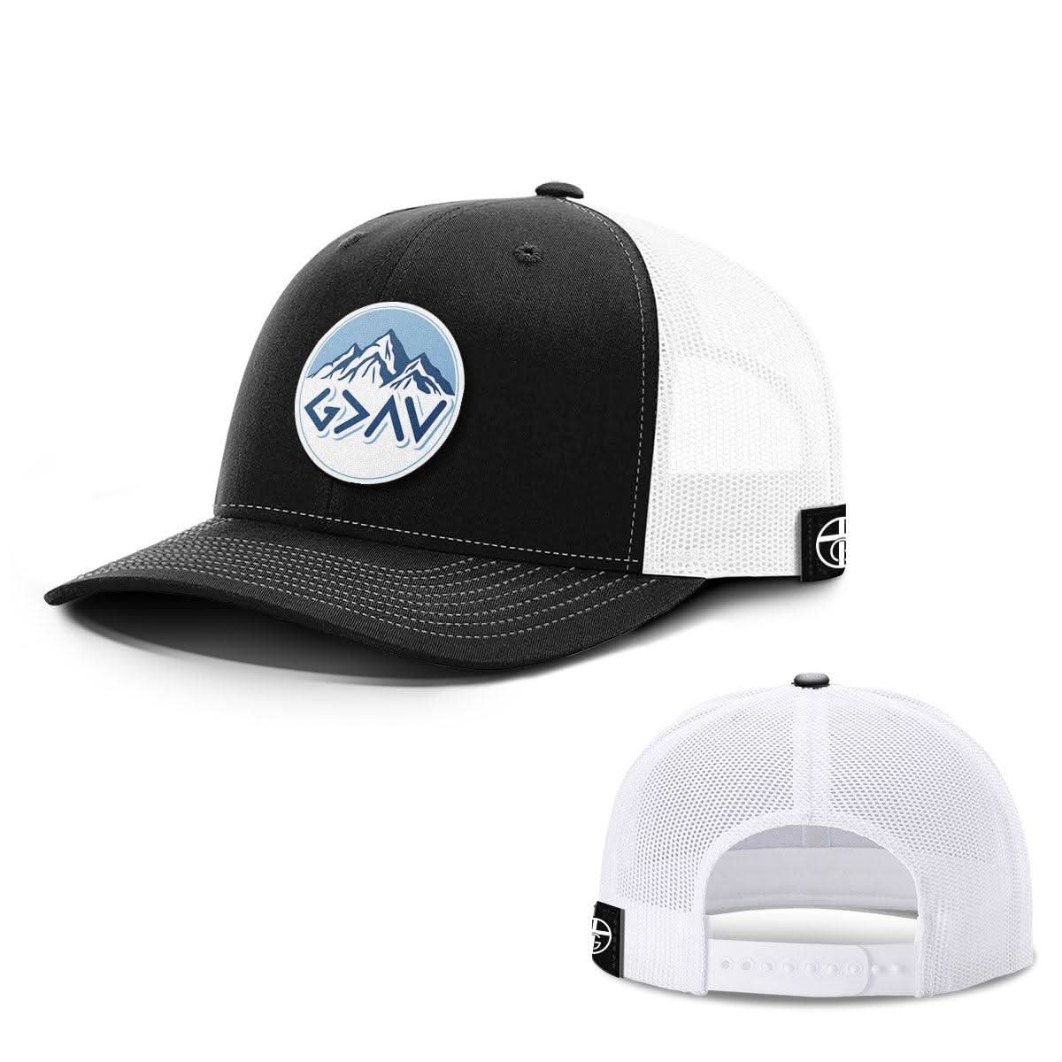 God Is Greater Than The Highs And Lows Mountain Circle Patch Hats - Our True God