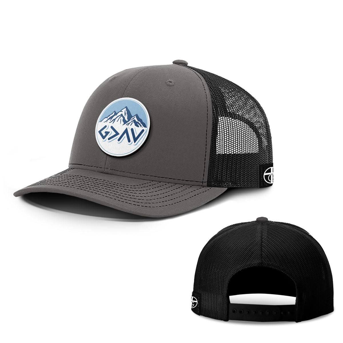 God Is Greater Than The Highs And Lows Mountain Circle Patch Hats - Our True God