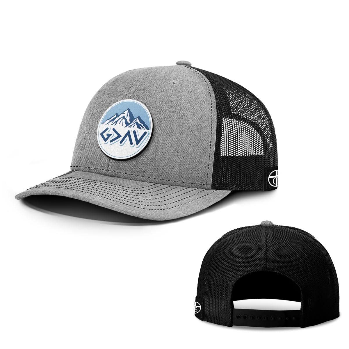 God Is Greater Than The Highs And Lows Mountain Circle Patch Hats - Our True God