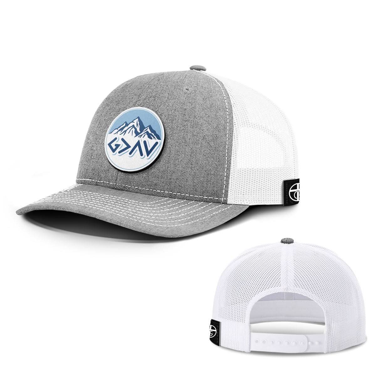 God Is Greater Than The Highs And Lows Mountain Circle Patch Hats - Our True God