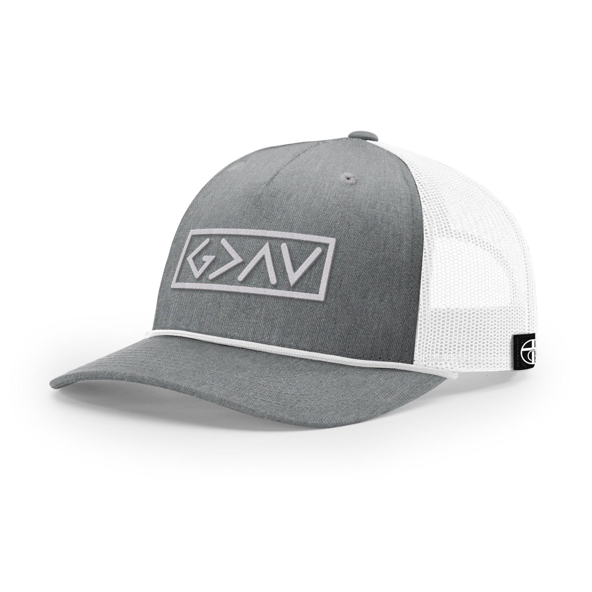 God is Greater Than the Highs and Lows Rope Trucker Hats - Our True God