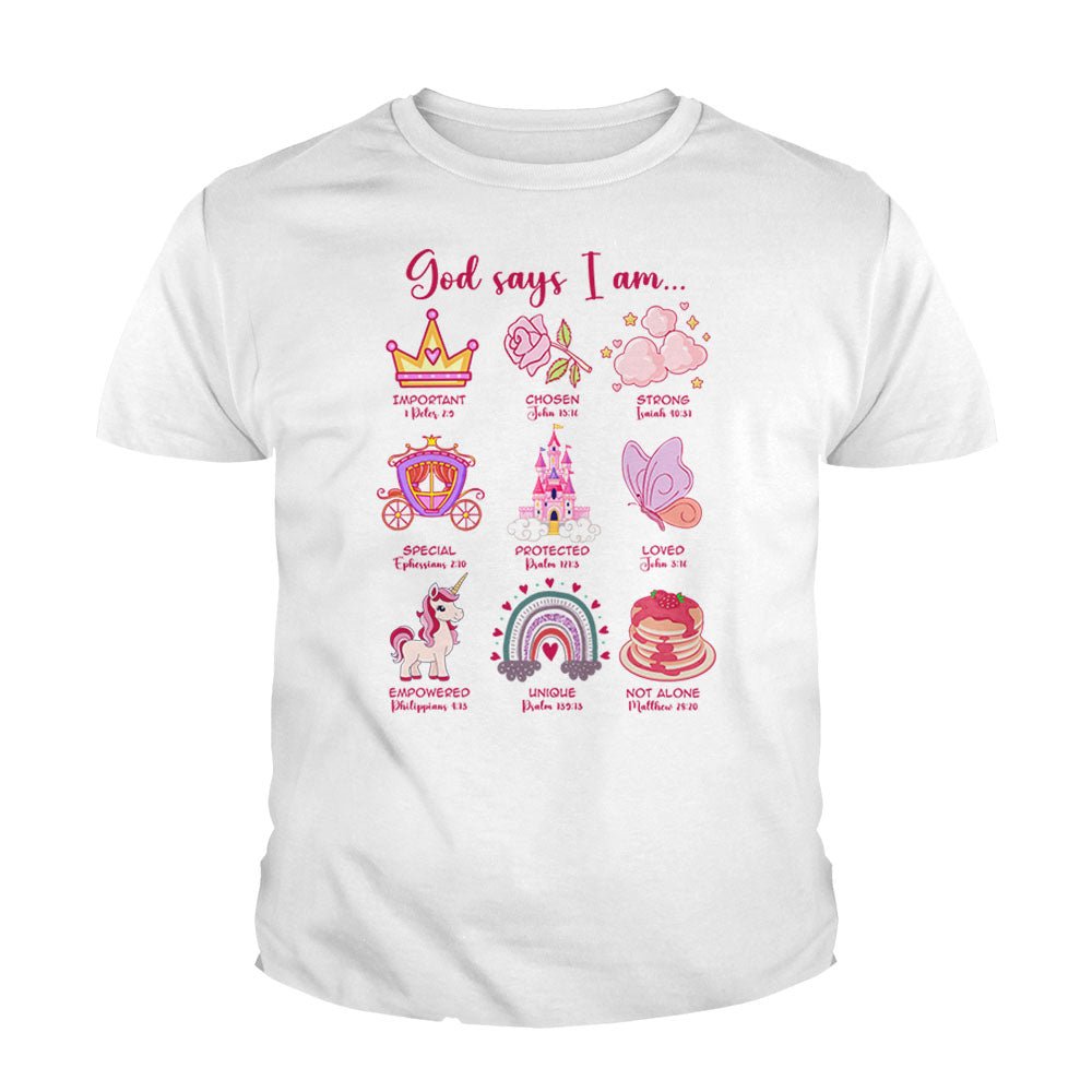God Says I Am Kids Shirts - Our True God