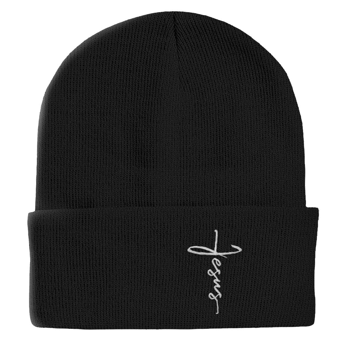 Jesus Cross Lower Left Beanies - Our True God