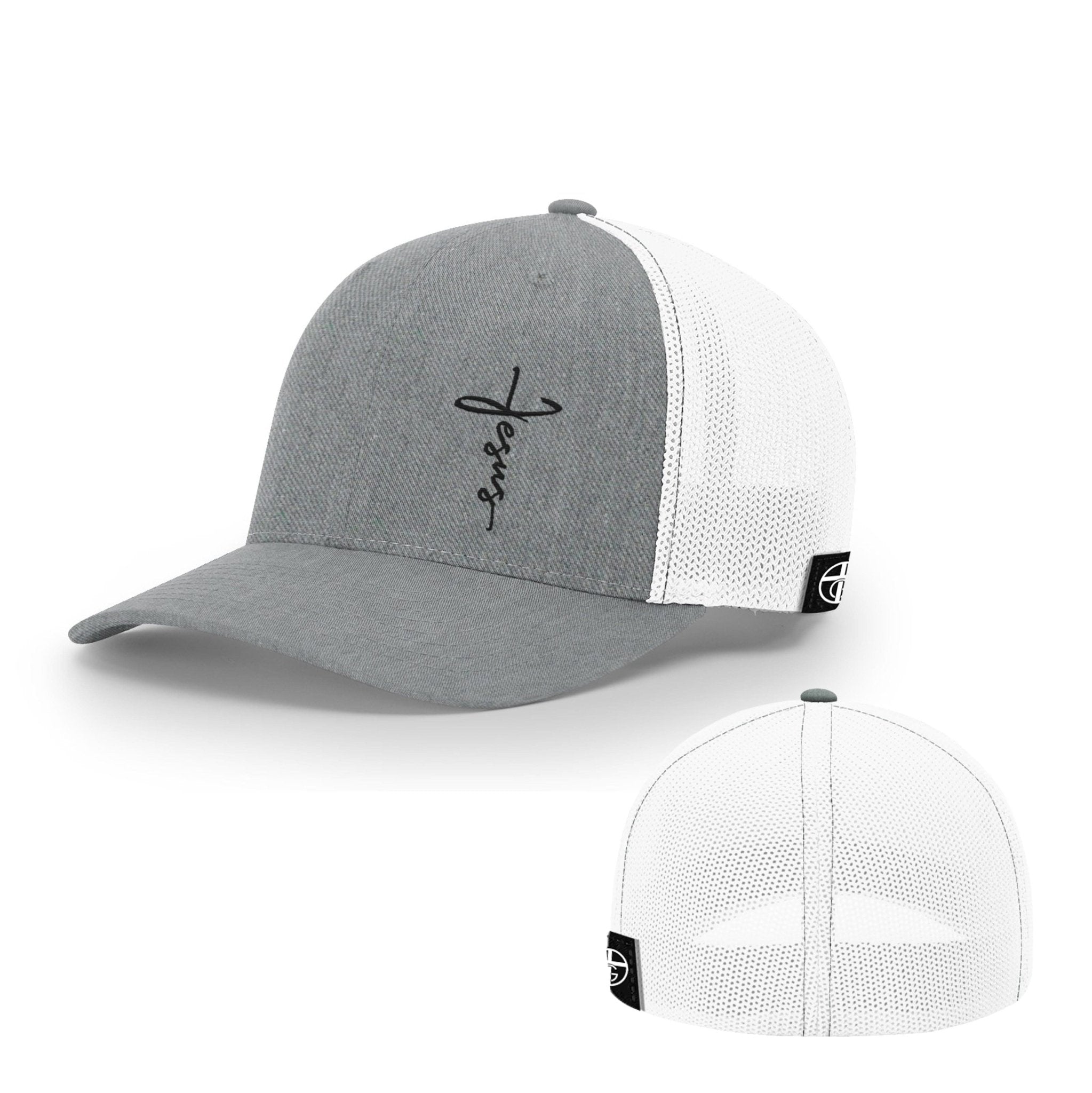 Jesus Cross Lower Left Hats - Our True God