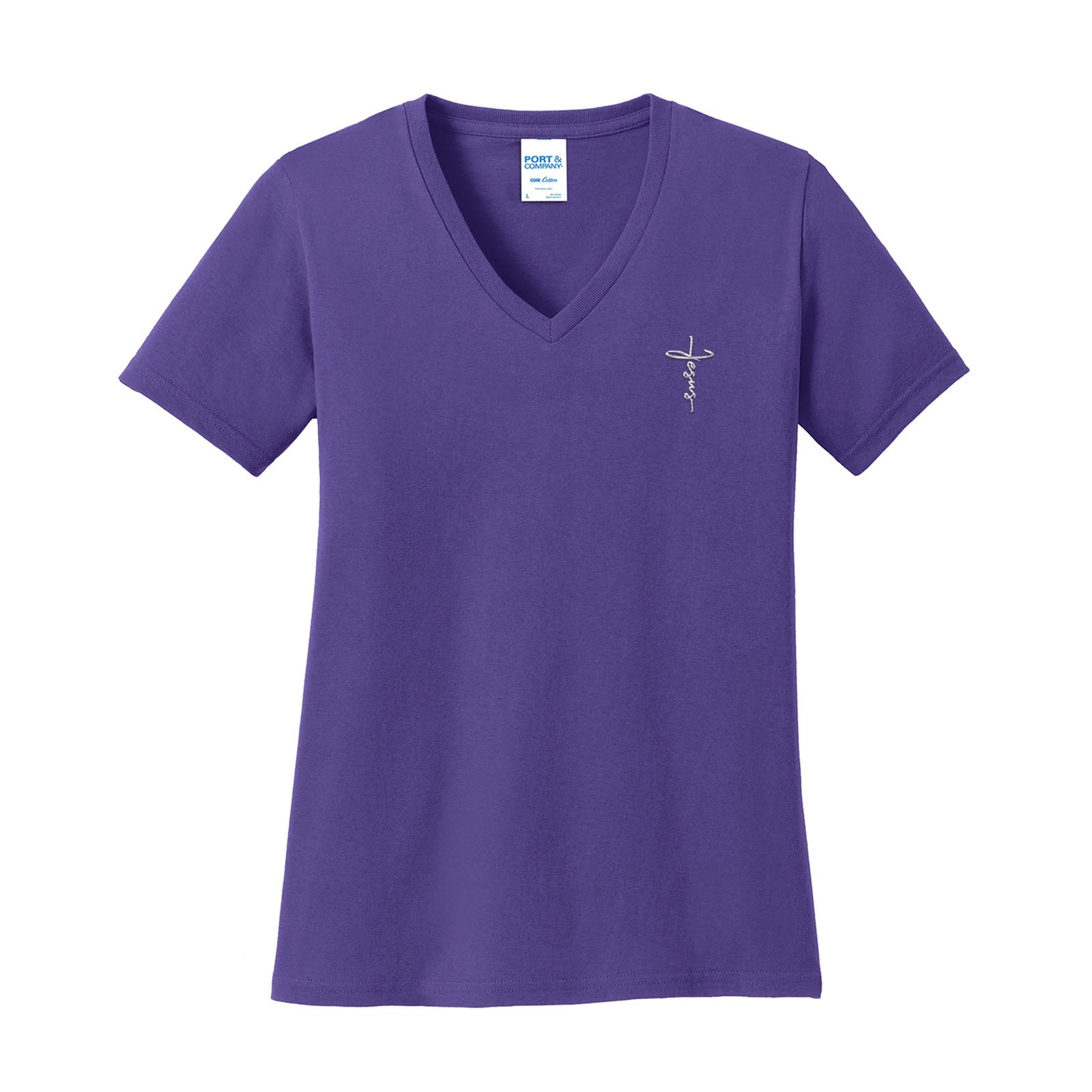 Jesus Cross Women's V - Neck Tee - Our True God