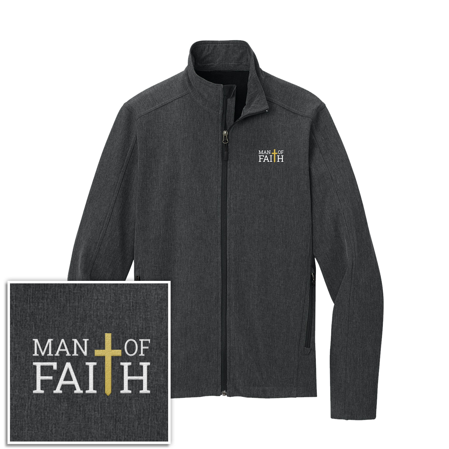 Man Of Faith Core Soft Shell Jacket - Our True God