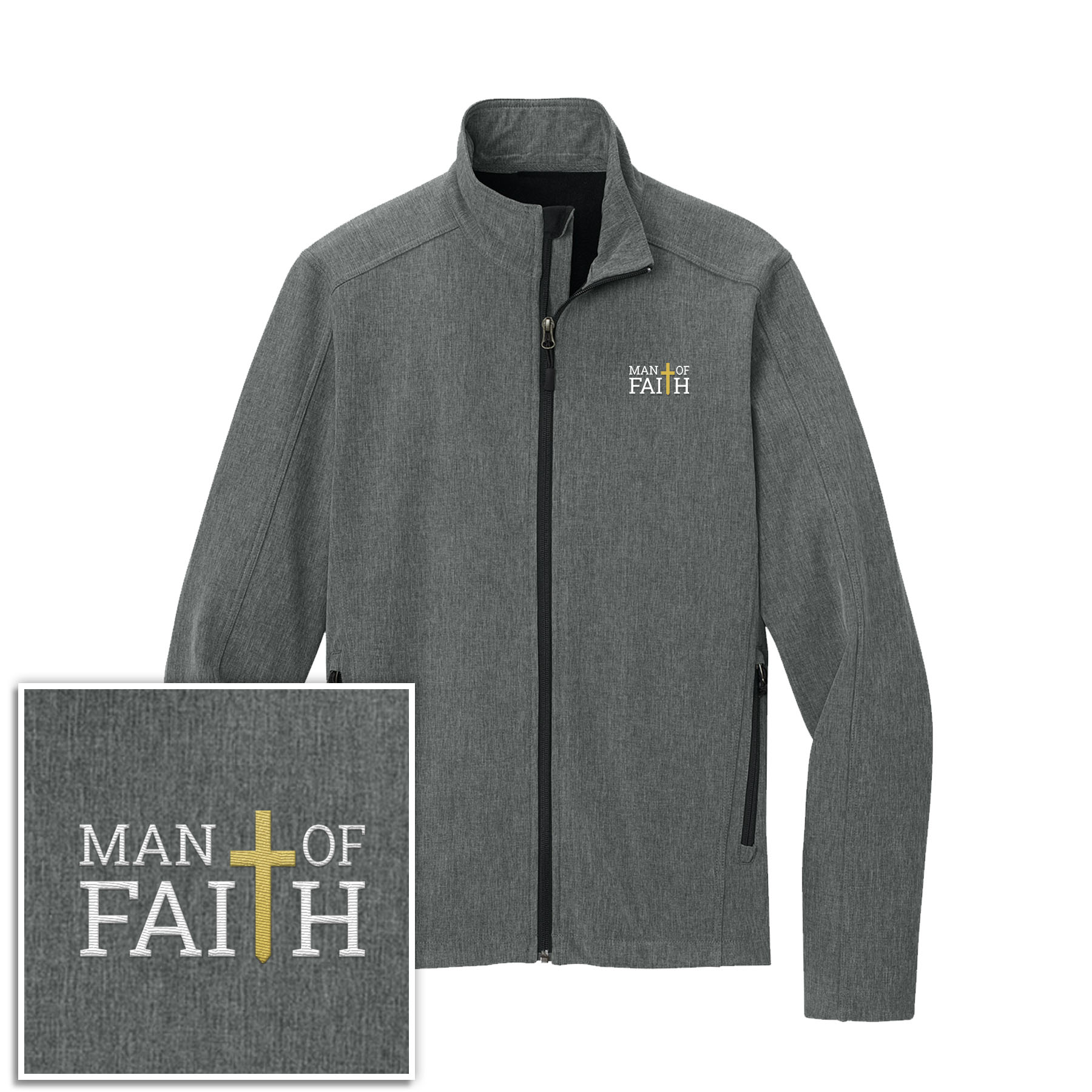 Man Of Faith Core Soft Shell Jacket - Our True God