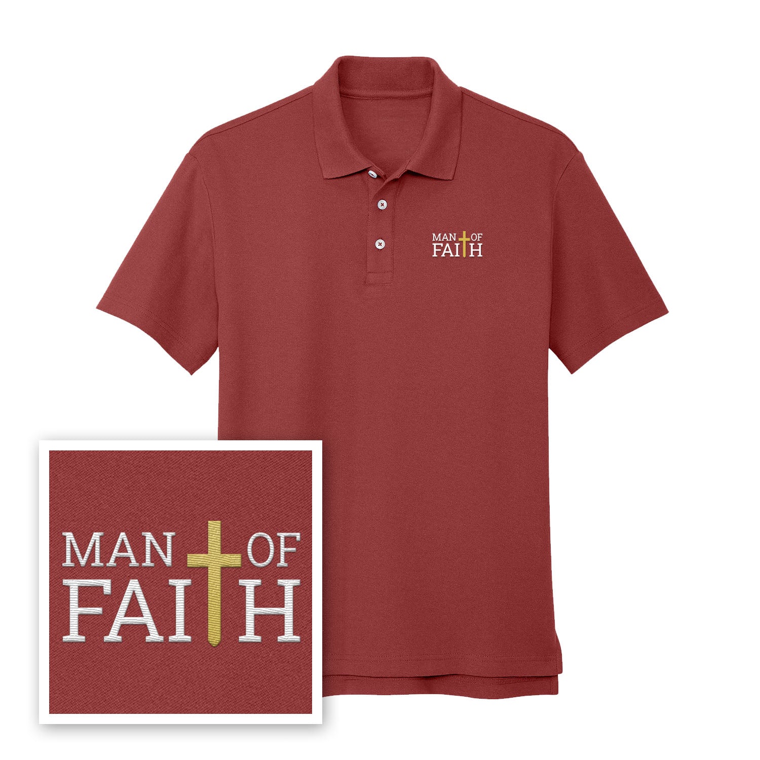 Man Of Faith Performance Polo Shirt - Our True God