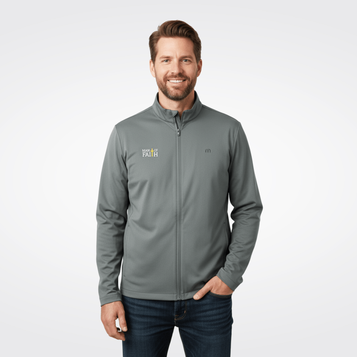 Man Of Faith TravisMathew Surfside Full - Zip Jacket - Our True God