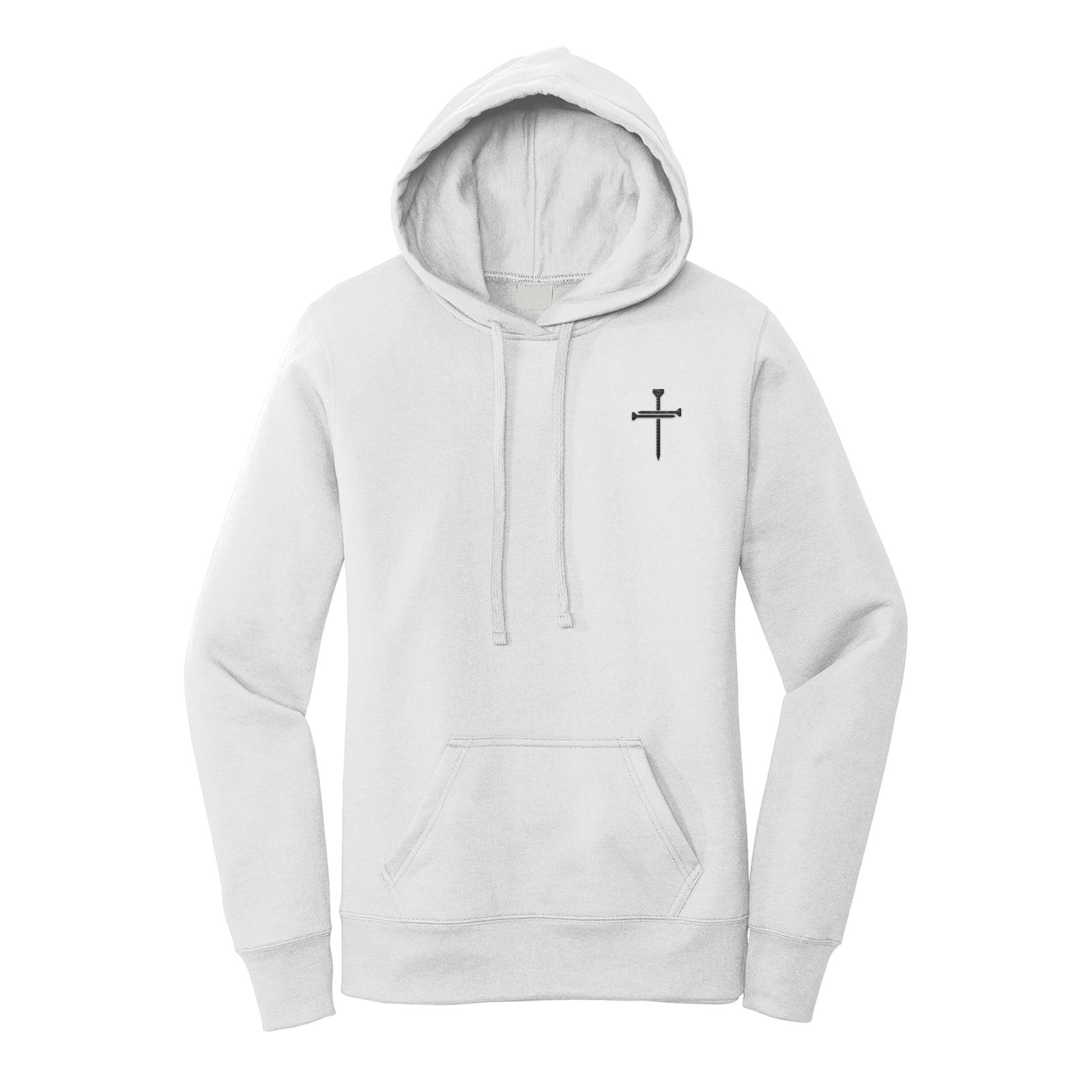 Nail Cross Core Fleece Pullover Hooded Sweatshirt - Our True God