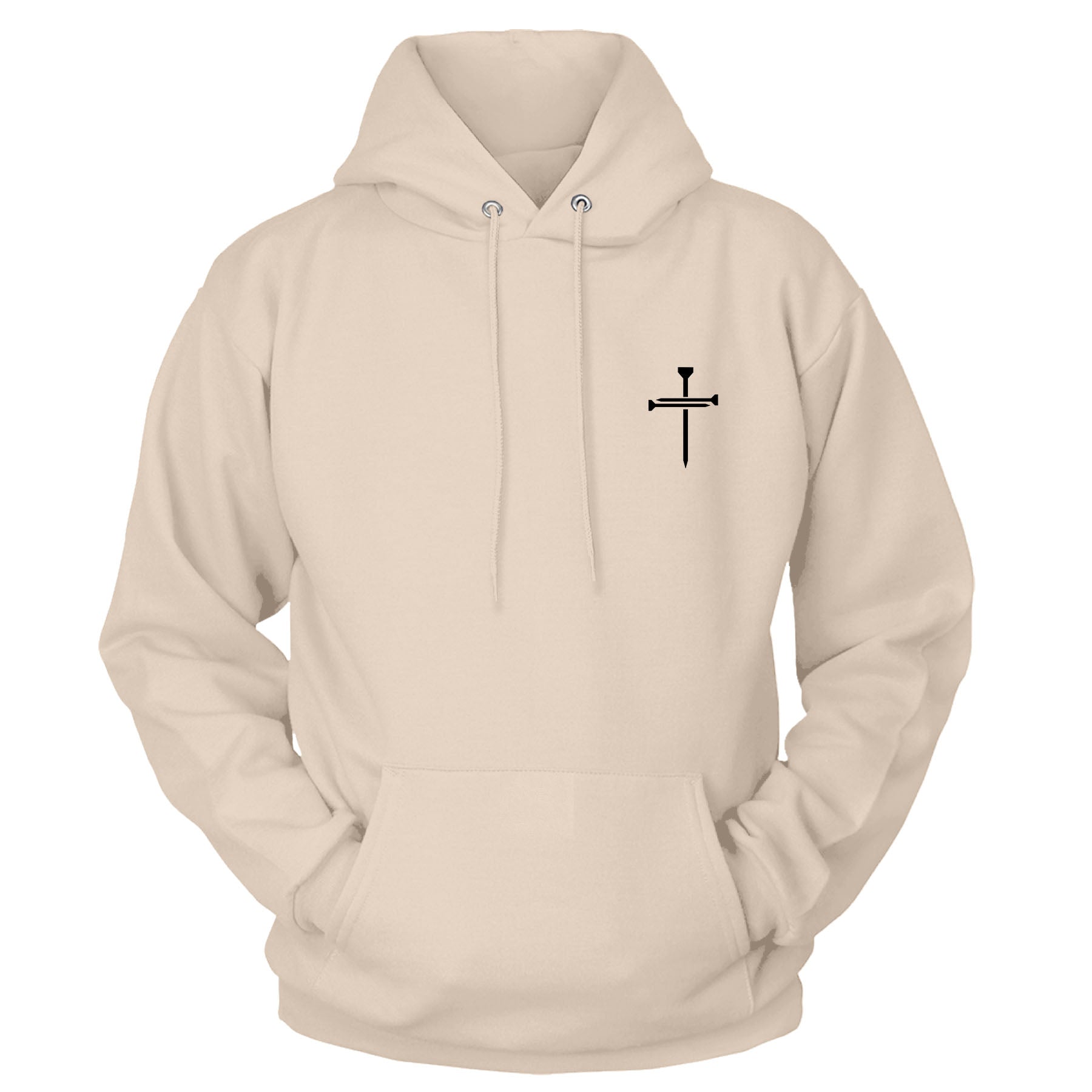 Nail Cross Left Chest Fall Collection Hoodie - Our True God