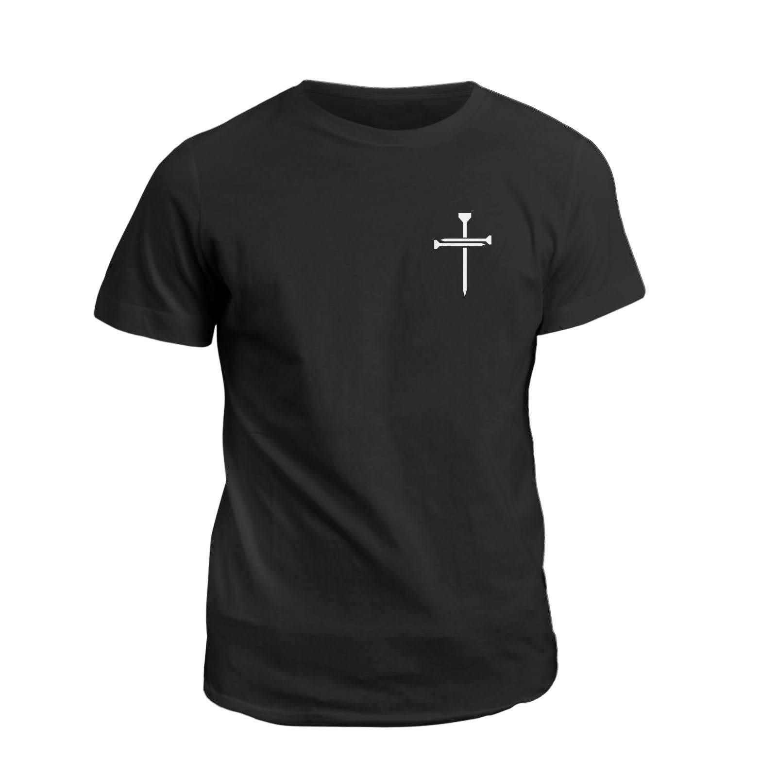 Nail Cross Left Chest (Next Level Short Sleeve Crew) - Our True God