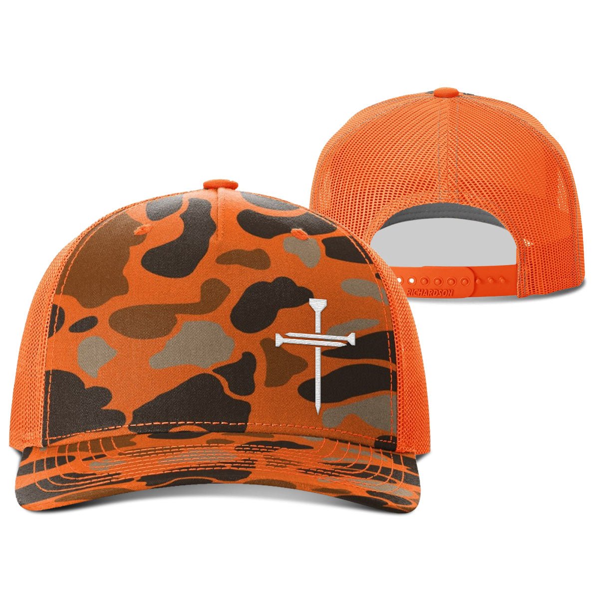 Nail Cross Lower Left Hunting Hats - Our True God