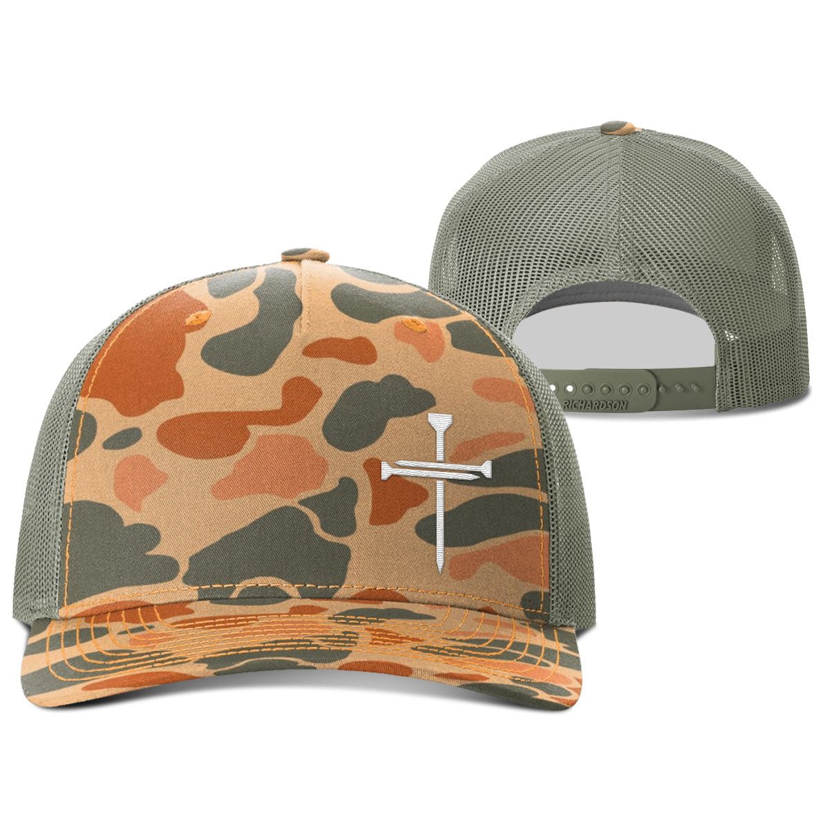 Nail Cross Lower Left Hunting Hats - Our True God