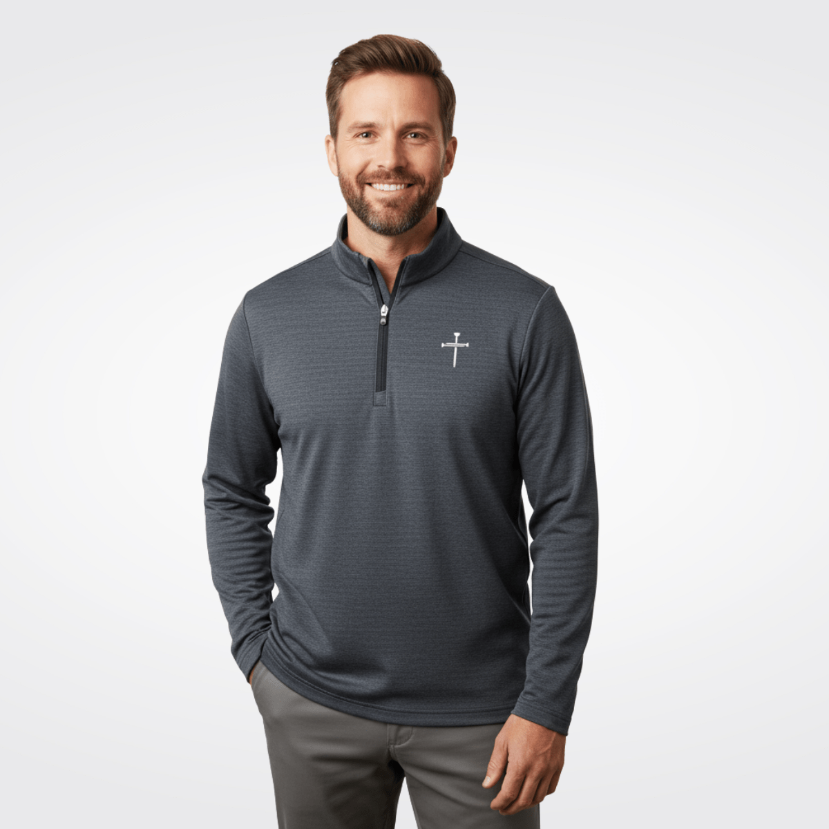 Nail Cross TravisMathew Crestview 1/4 - Zip Pullover - Our True God