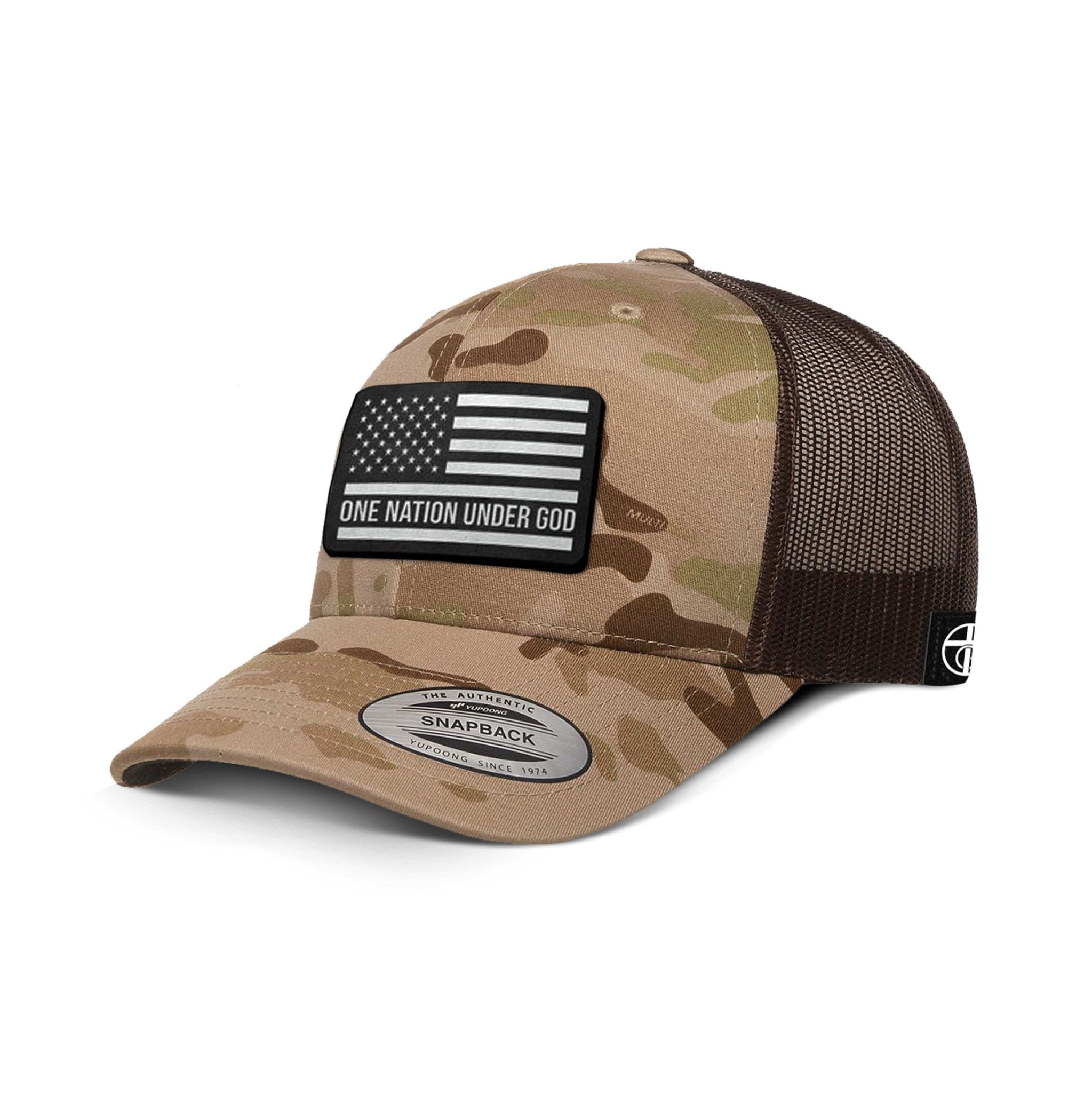 One Nation Under God Flag DBD Edition Patch Camo Hats - Our True God