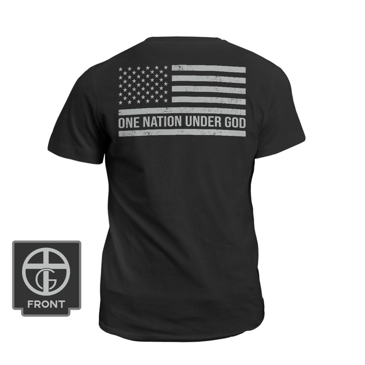 One Nation Under God Flag DBD Edition T-Shirt (Back Print) - Our True God