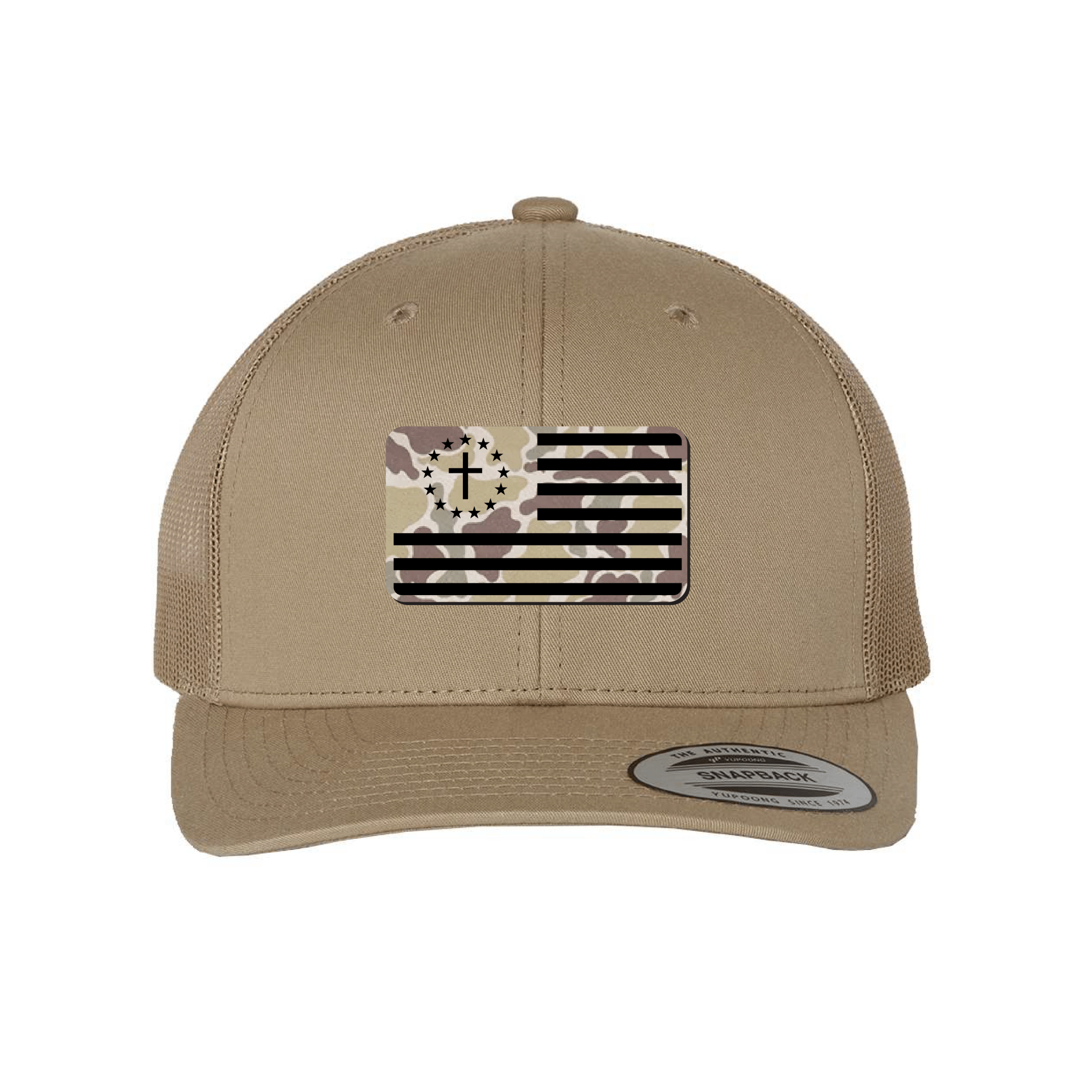 One Nation Under God Flag Duck Camo Patch Fall Collection Hats - Our True God