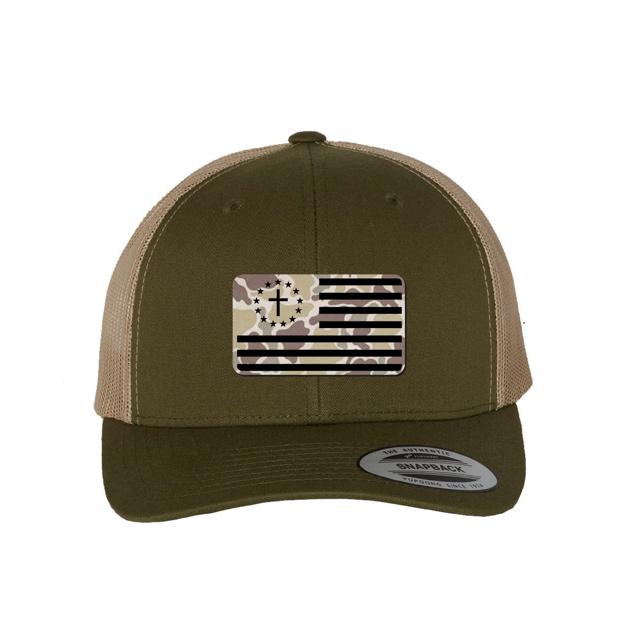 One Nation Under God Flag Duck Camo Patch Fall Collection Hats - Our True God