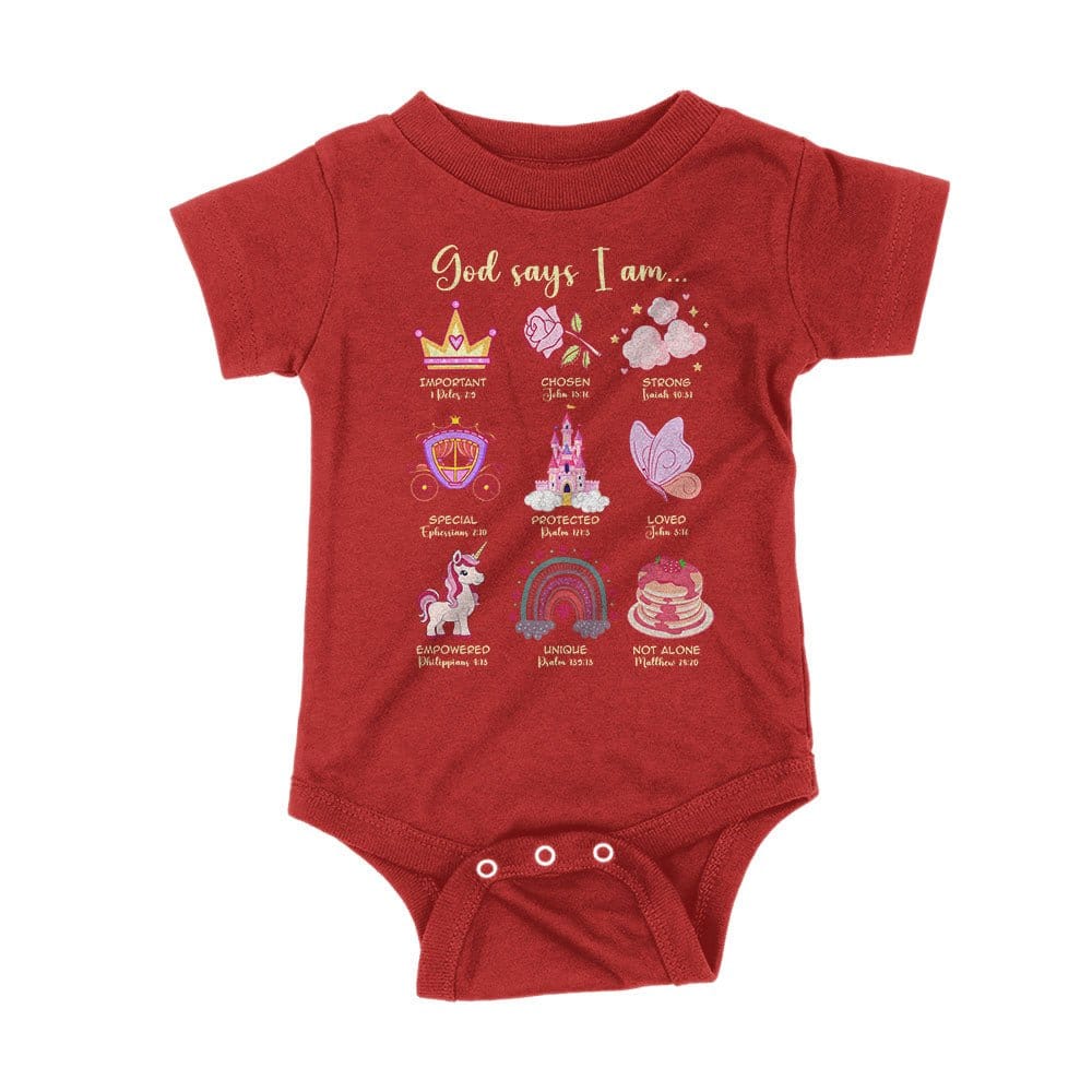 Our True God Apparel God Says I Am Kids Shirts