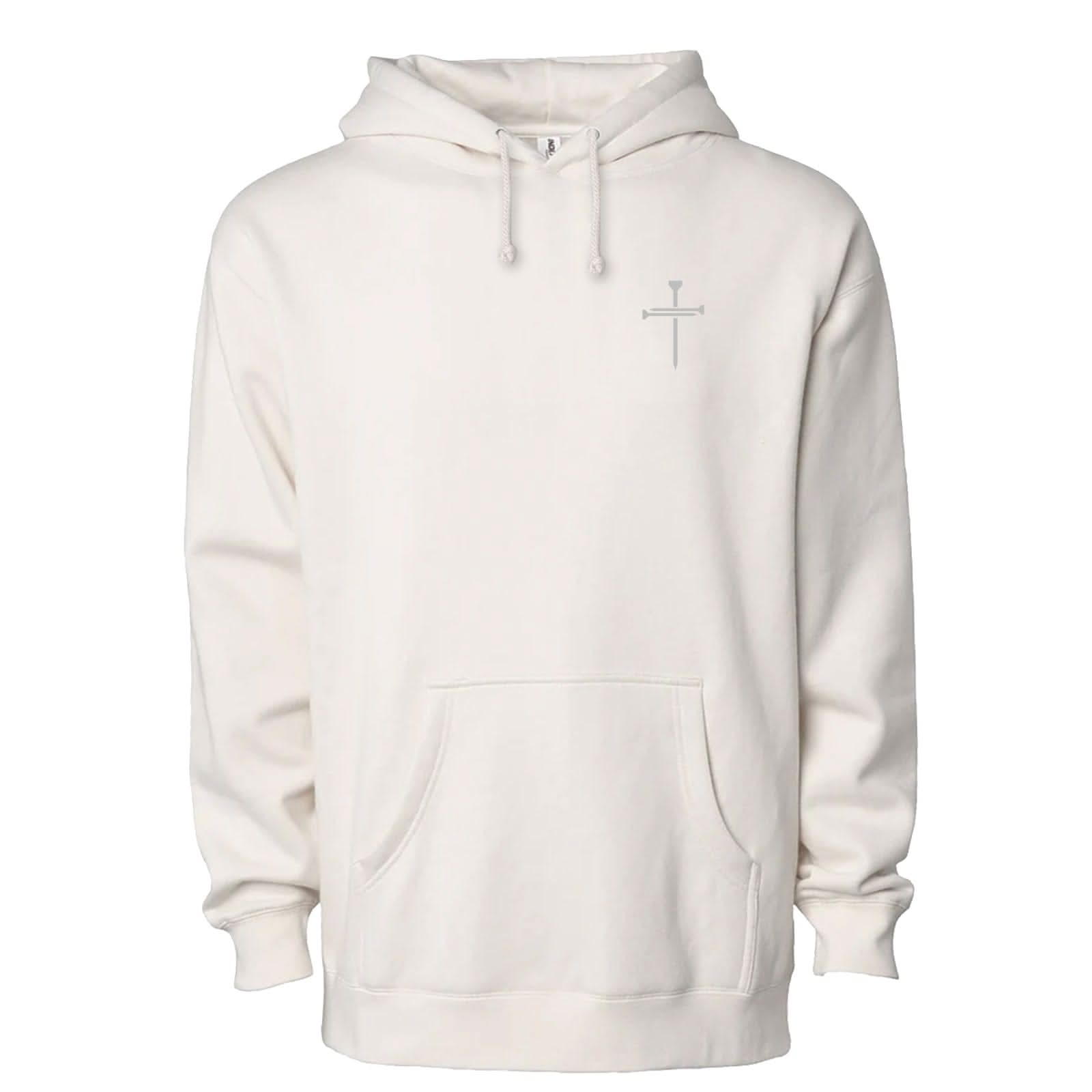 Our True God Apparel Hoodie / Bone / S Nail Cross Left Chest Fall Edition