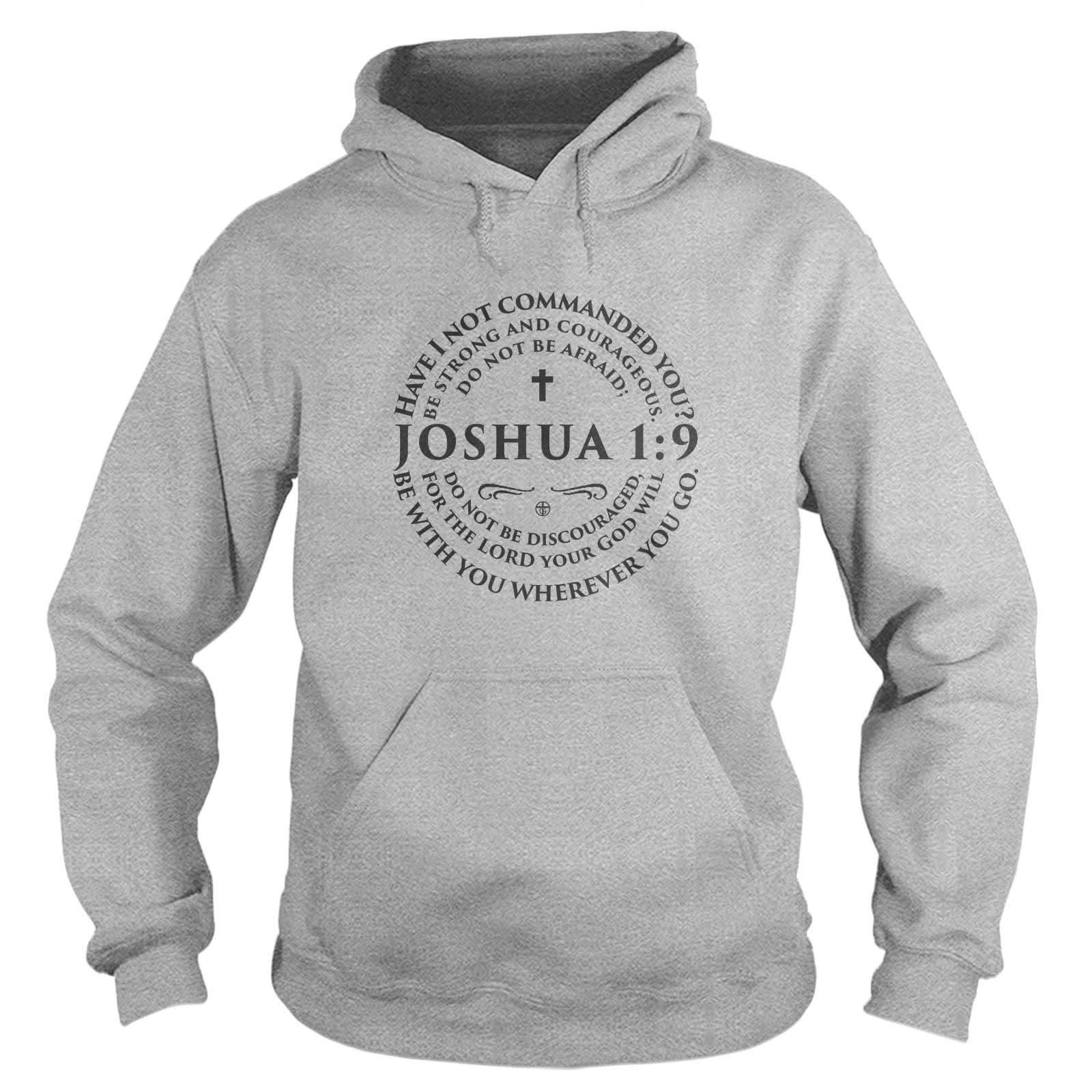 Our True God Apparel Hoodie / Grey / S Joshua 1:9