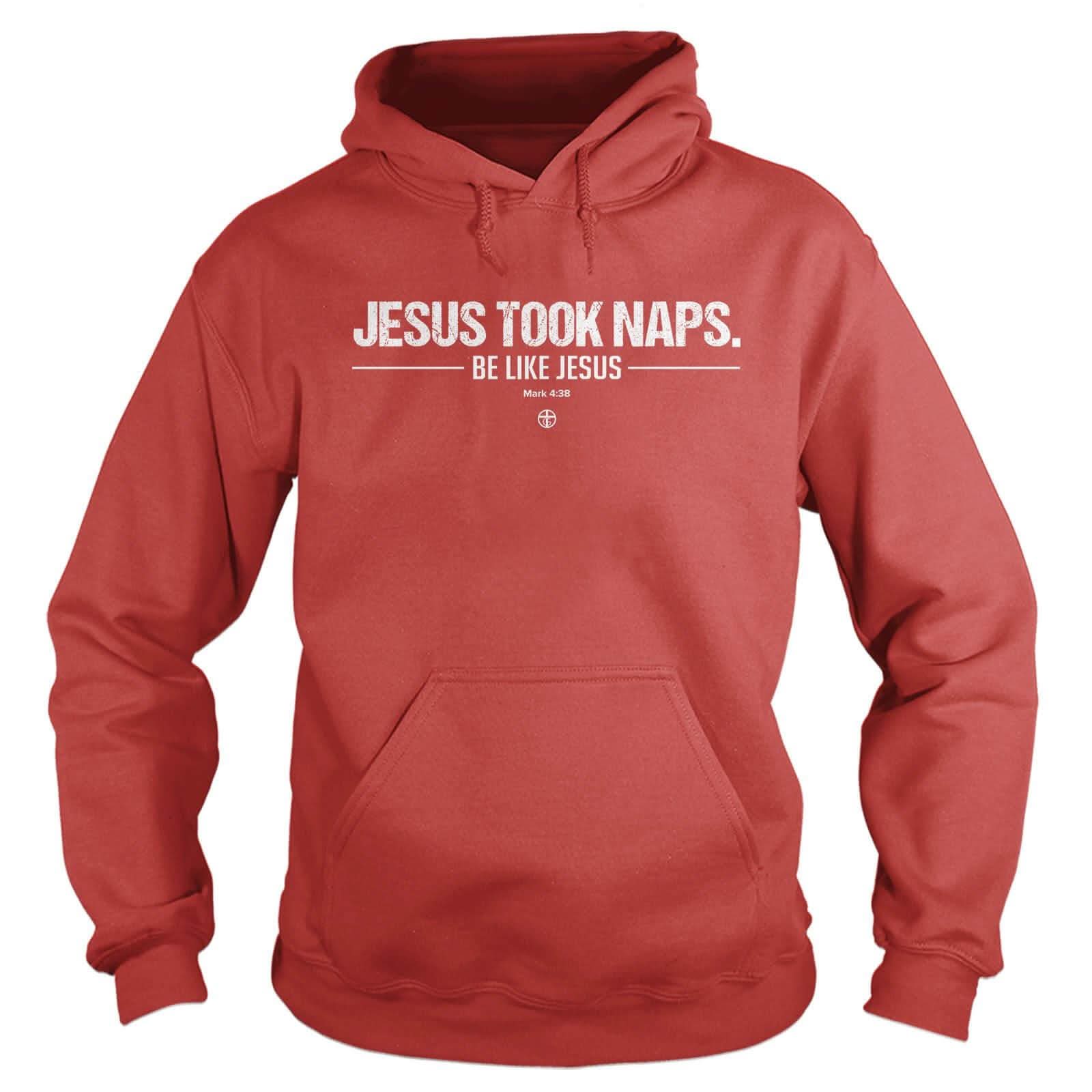 Our True God Apparel Hoodie / Red / S Jesus Took Naps Hoodie