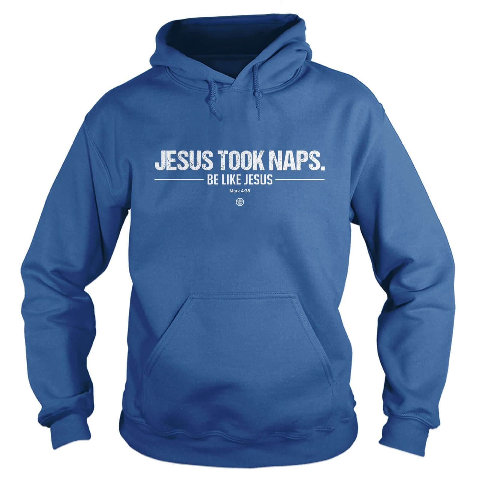 Our True God Apparel Hoodie / Royal Blue / S Jesus Took Naps Hoodie