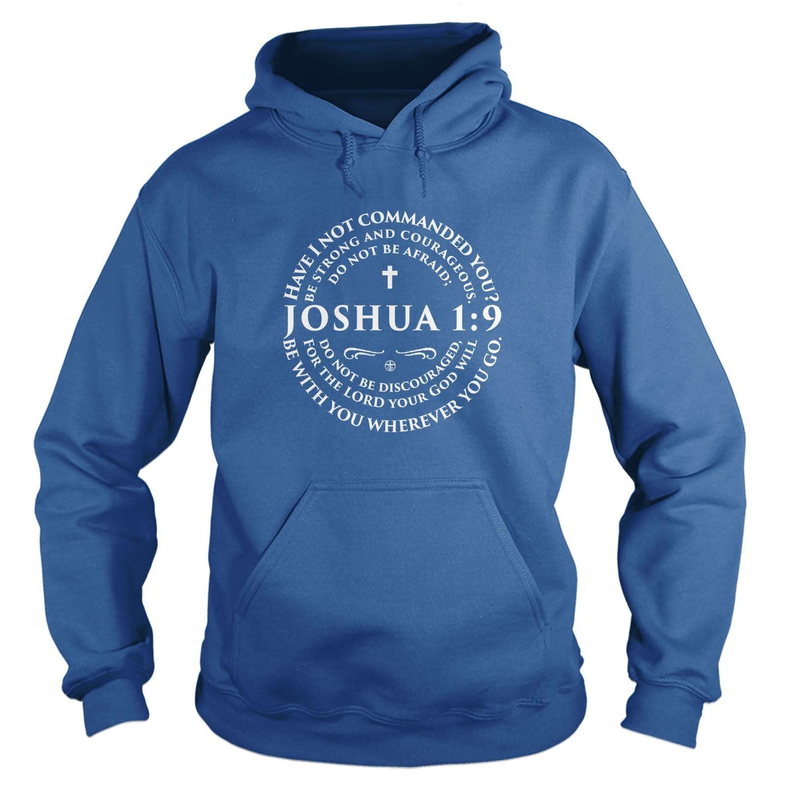 Our True God Apparel Hoodie / Royal Blue / S Joshua 1:9
