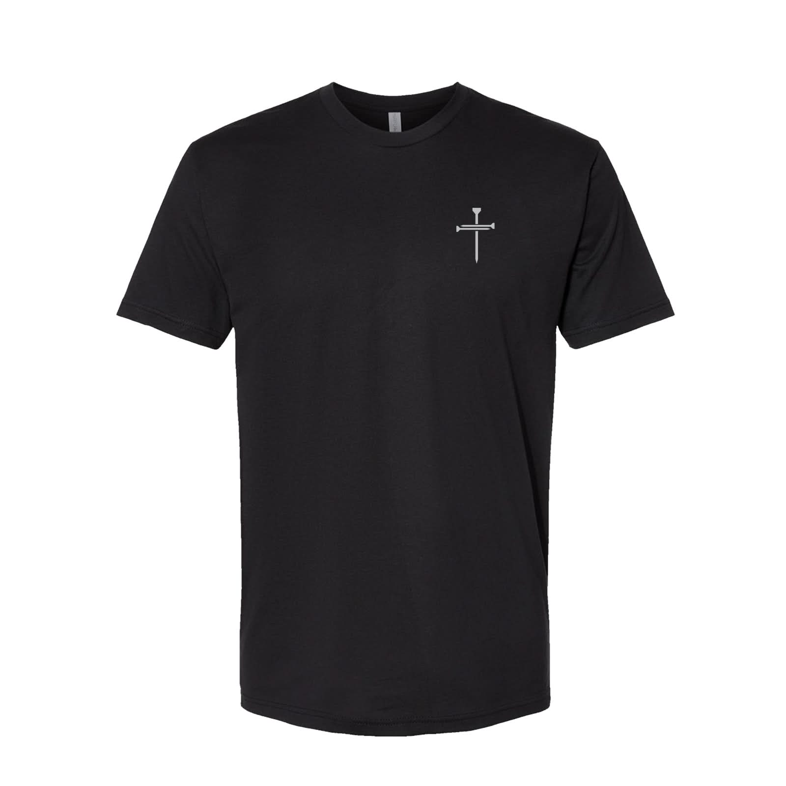 Our True God Apparel T-Shirt / Black / S Nail Cross Left Chest Fall Edition