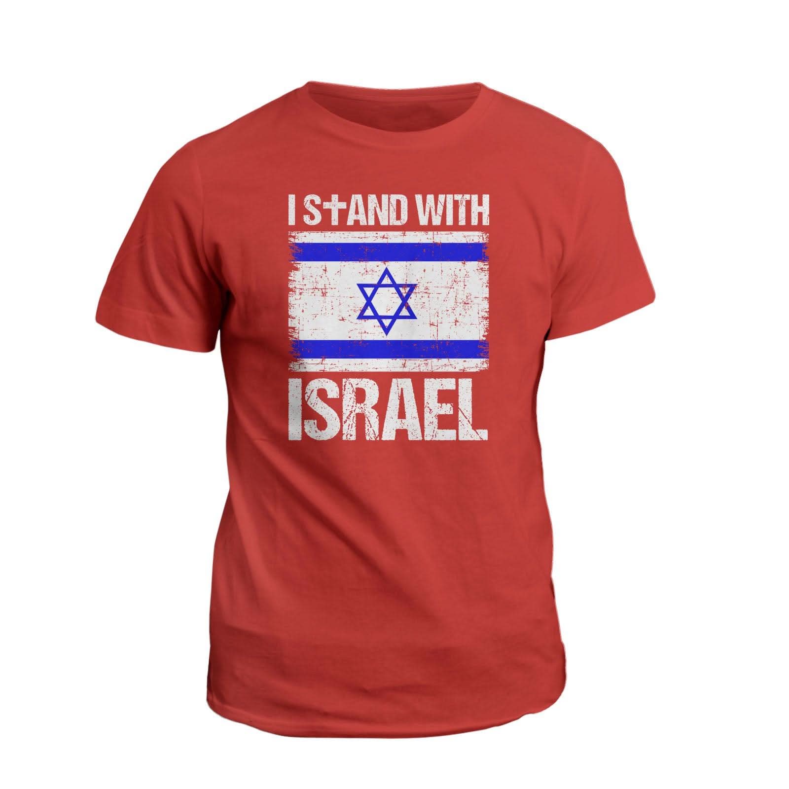 Our True God Apparel T-Shirt / Red / S I Stand With Israel T-Shirt