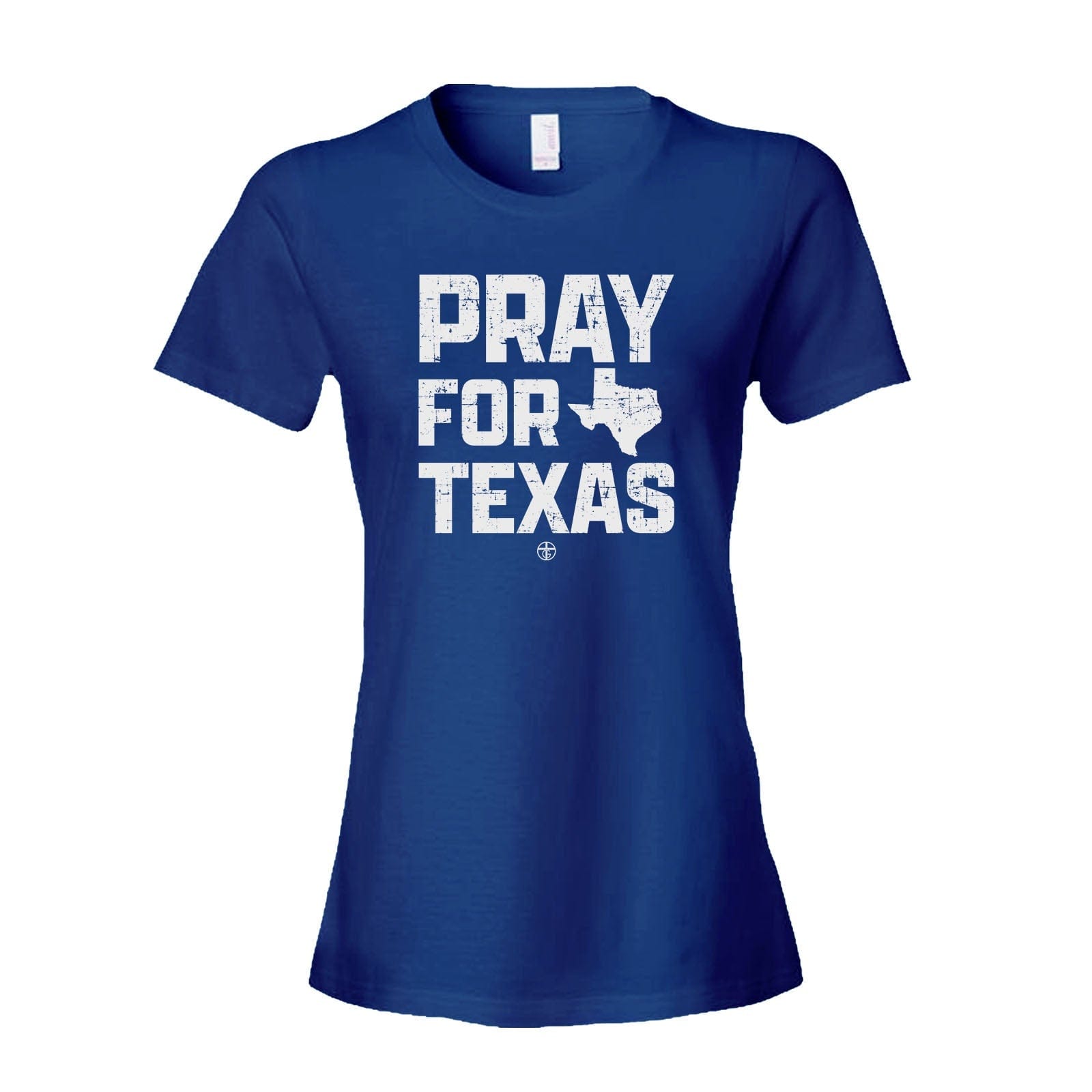 Our True God Apparel Women's Shirt / Royal Blue / S Pray For Texas