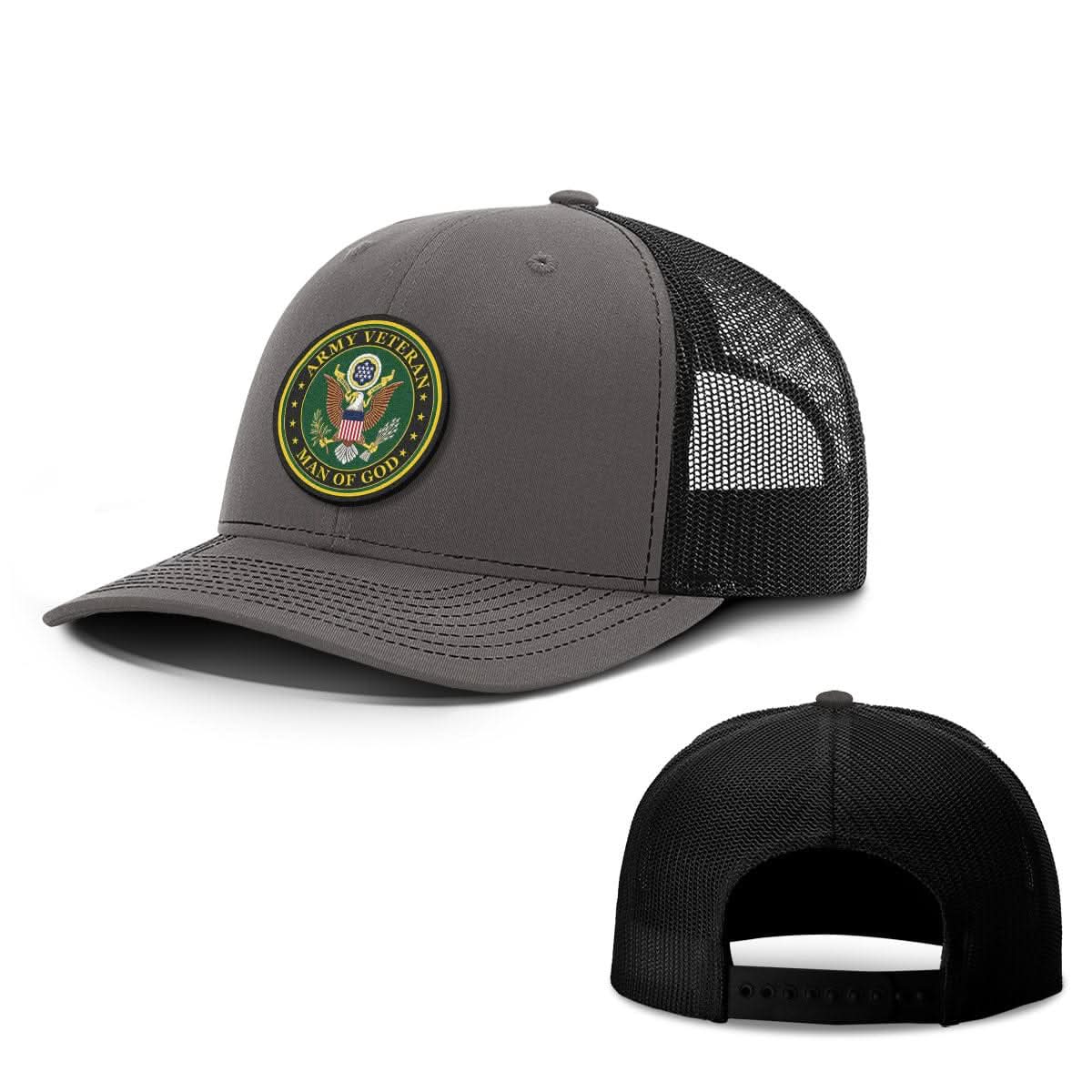 Our True God Hat Army Veteran -Man Of God Patch Hats