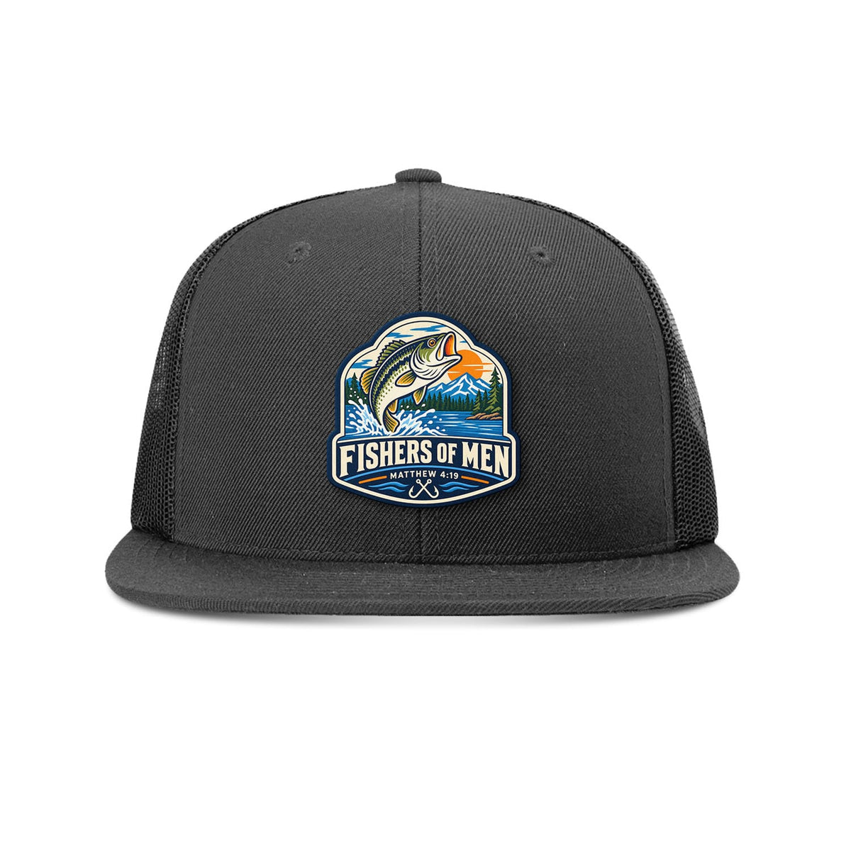 Our True God Hat Black Fishers of Men Trucker Hat