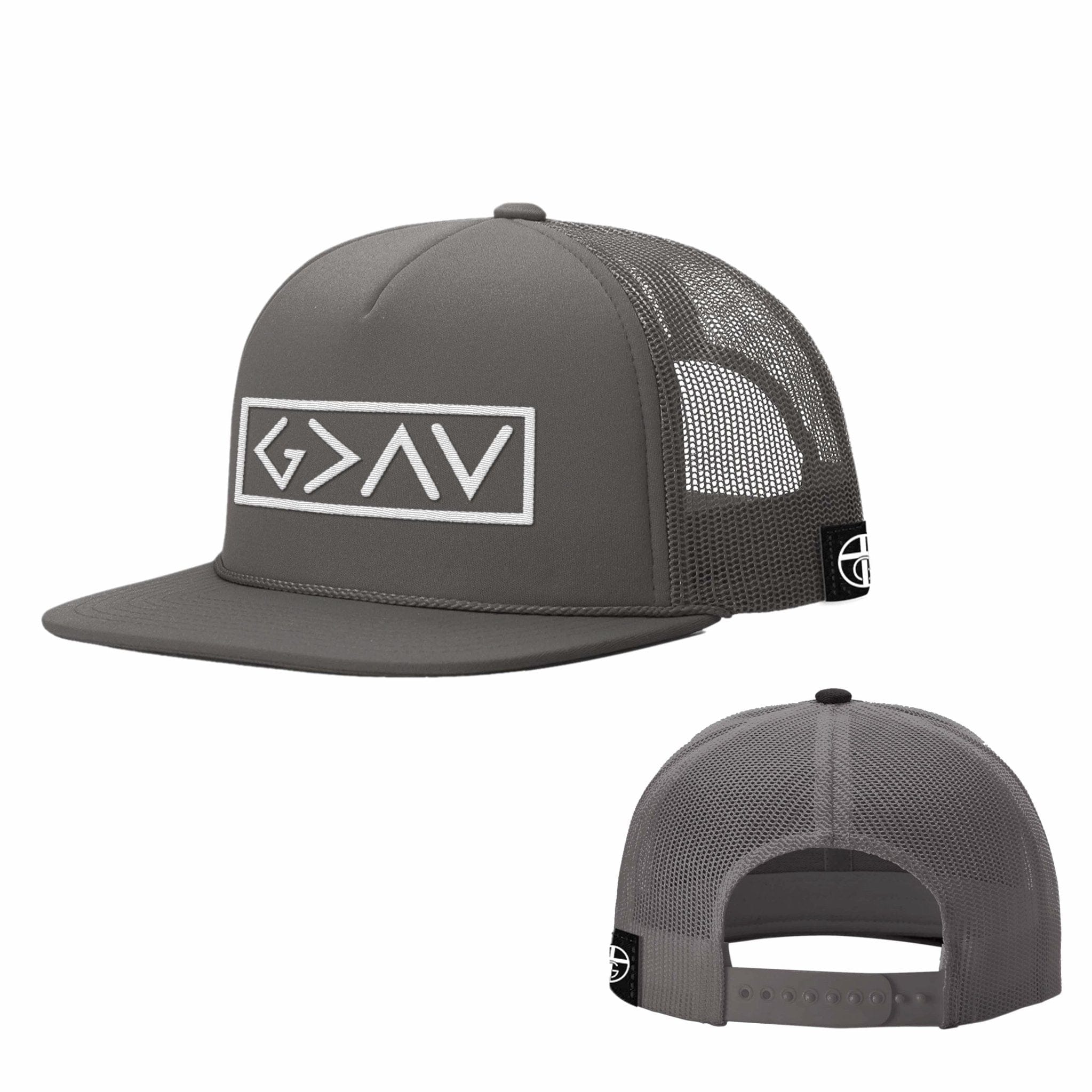 Our True God Hat Charcoal / One Size God is Greater Than the Highs and Lows Foam Trucker Hats