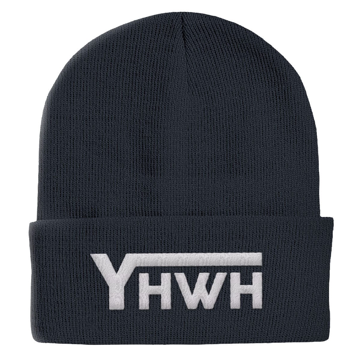 Our True God Hat Cuffed Beanies / Navy / One Size YHWH Beanies