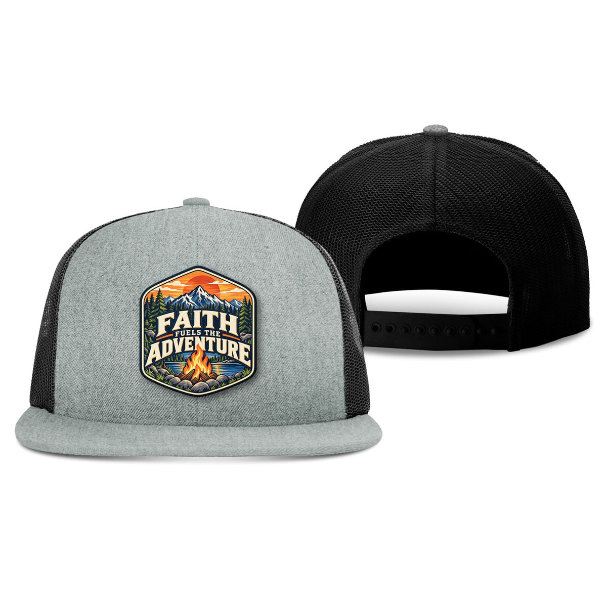 Our True God Hat Faith Fuels the Adventure Trucker Hat