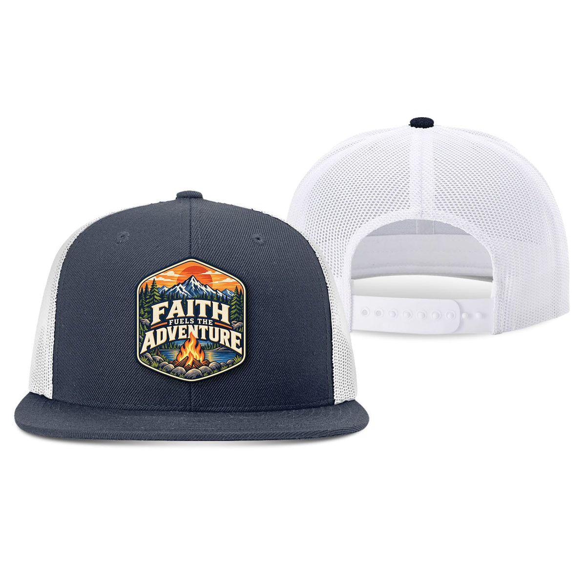 Our True God Hat Faith Fuels the Adventure Trucker Hat
