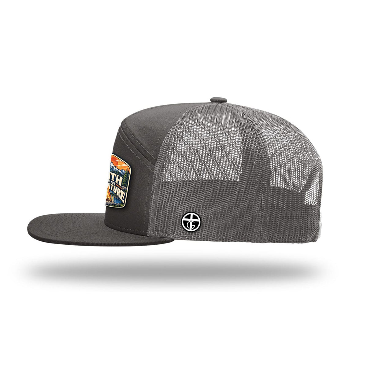 Our True God Hat Faith Fuels the Adventure Trucker Hat