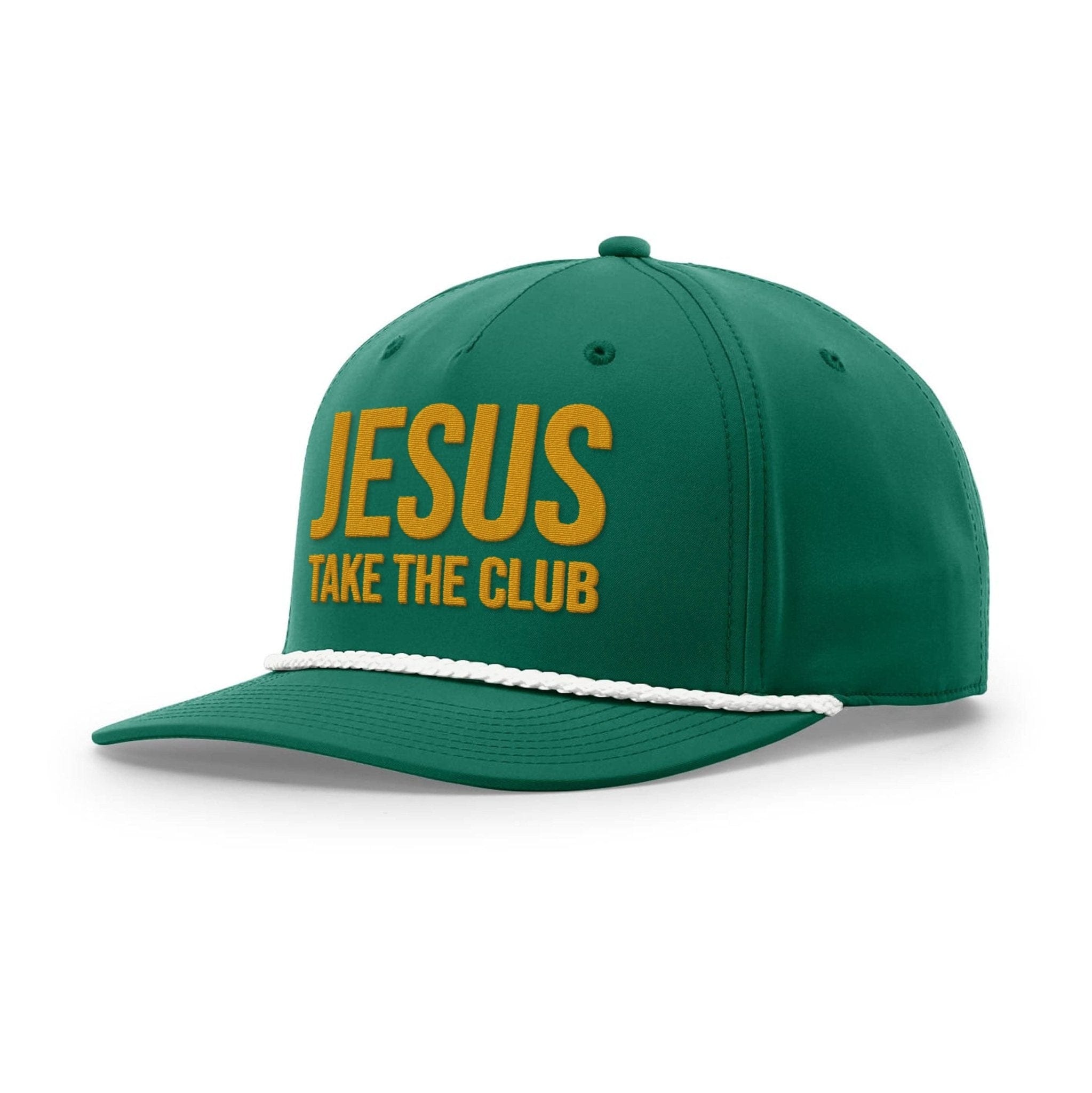 Our True God Hat Five Panel Classic / Kelly and White / One Size Jesus Take the Club Rope Hats