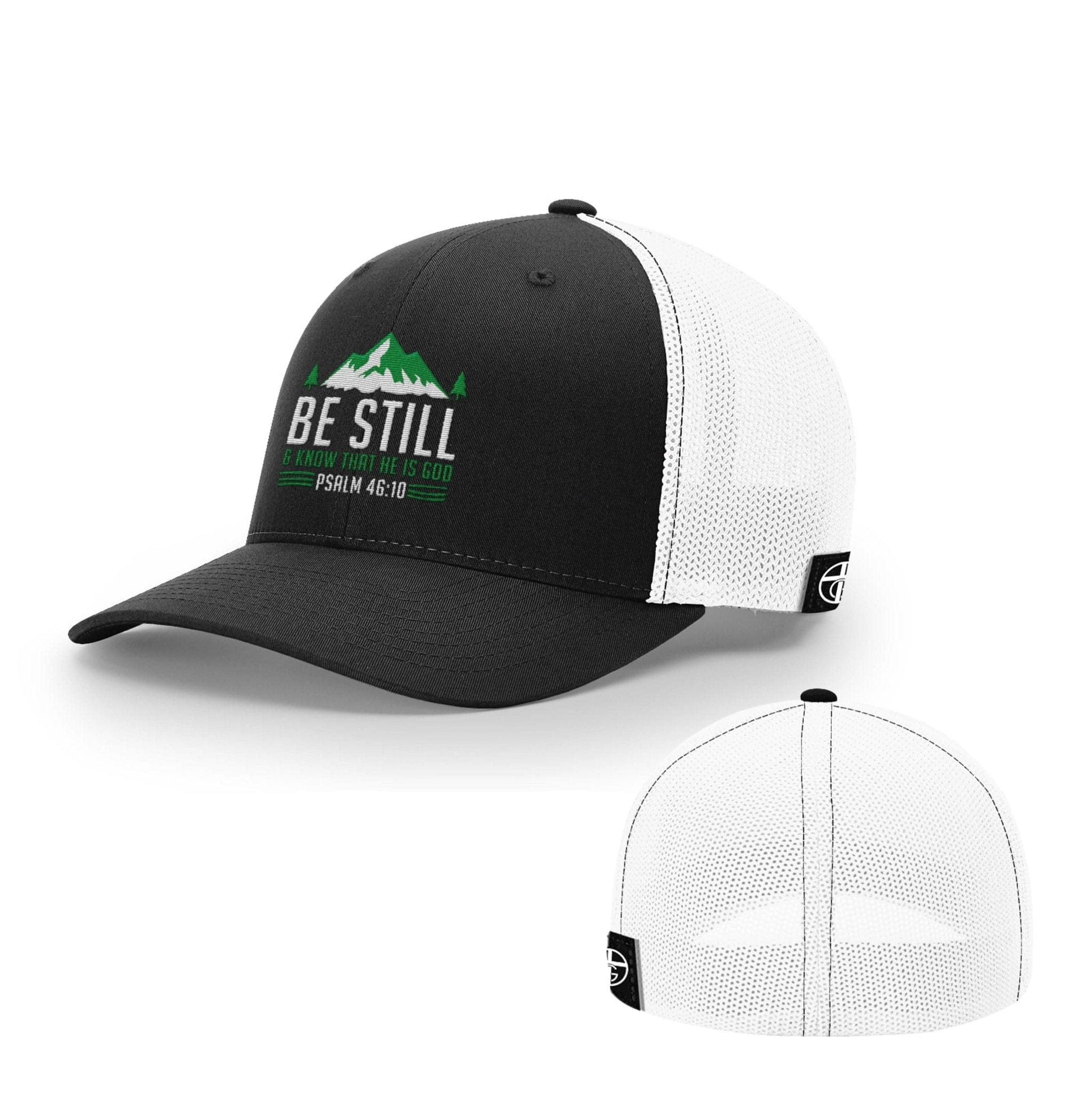 Our True God Hat Flexfit / Black and White / S/M Be Still And Know Hats