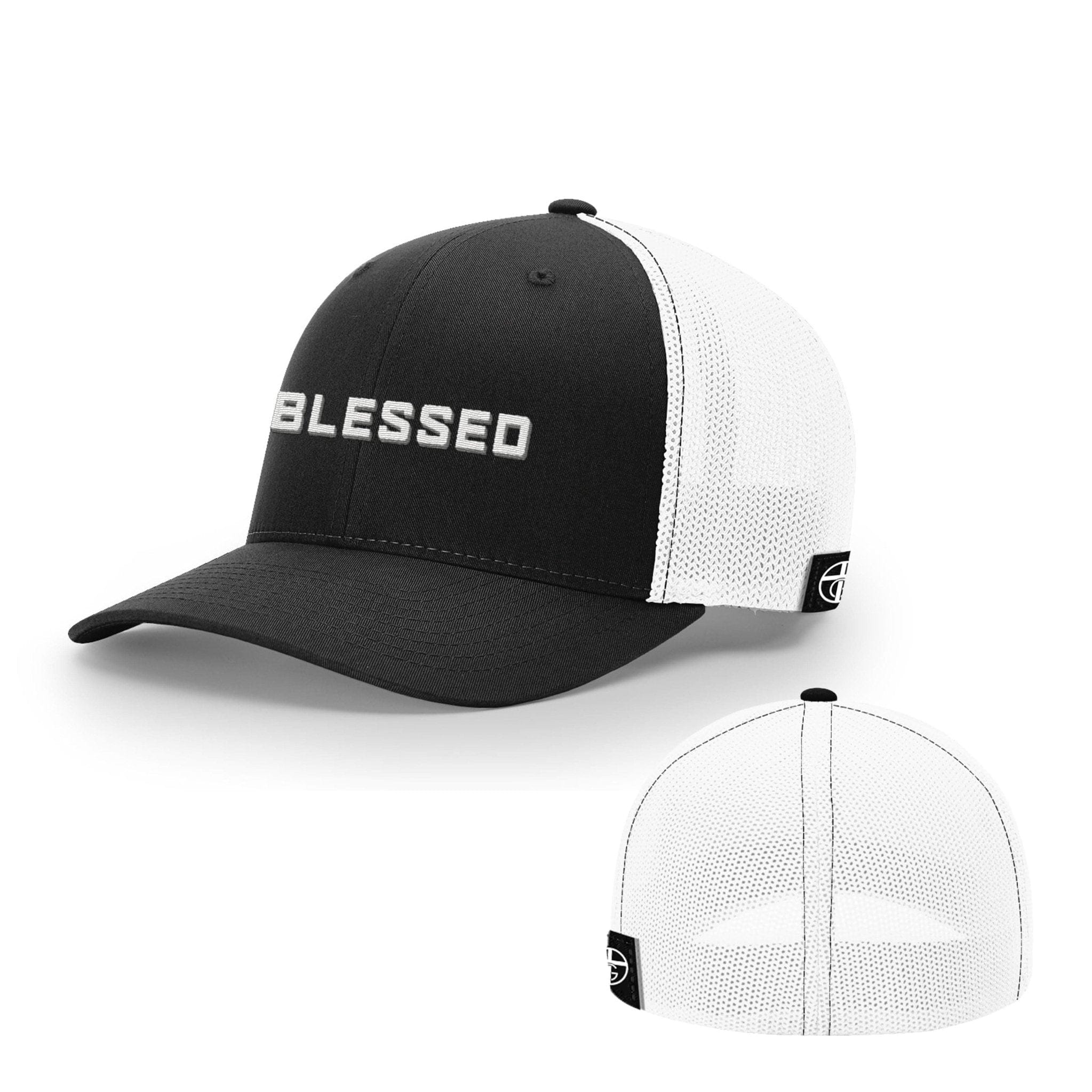 Our True God Hat Flexfit / Black and White / S/M Blessed Hats